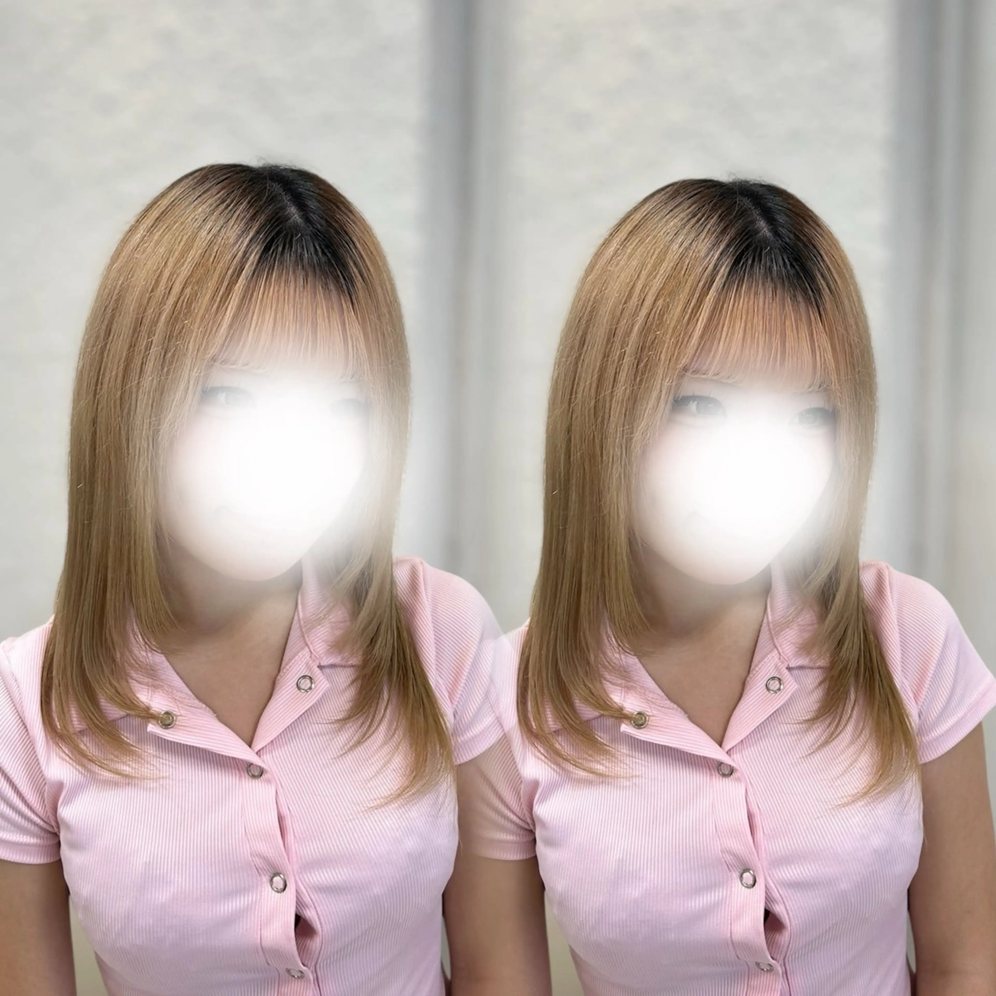 ミディアム カット トリートメント ヘアセット ベージュ／スパ／ レイヤー／ゆいなのヘアスタイル