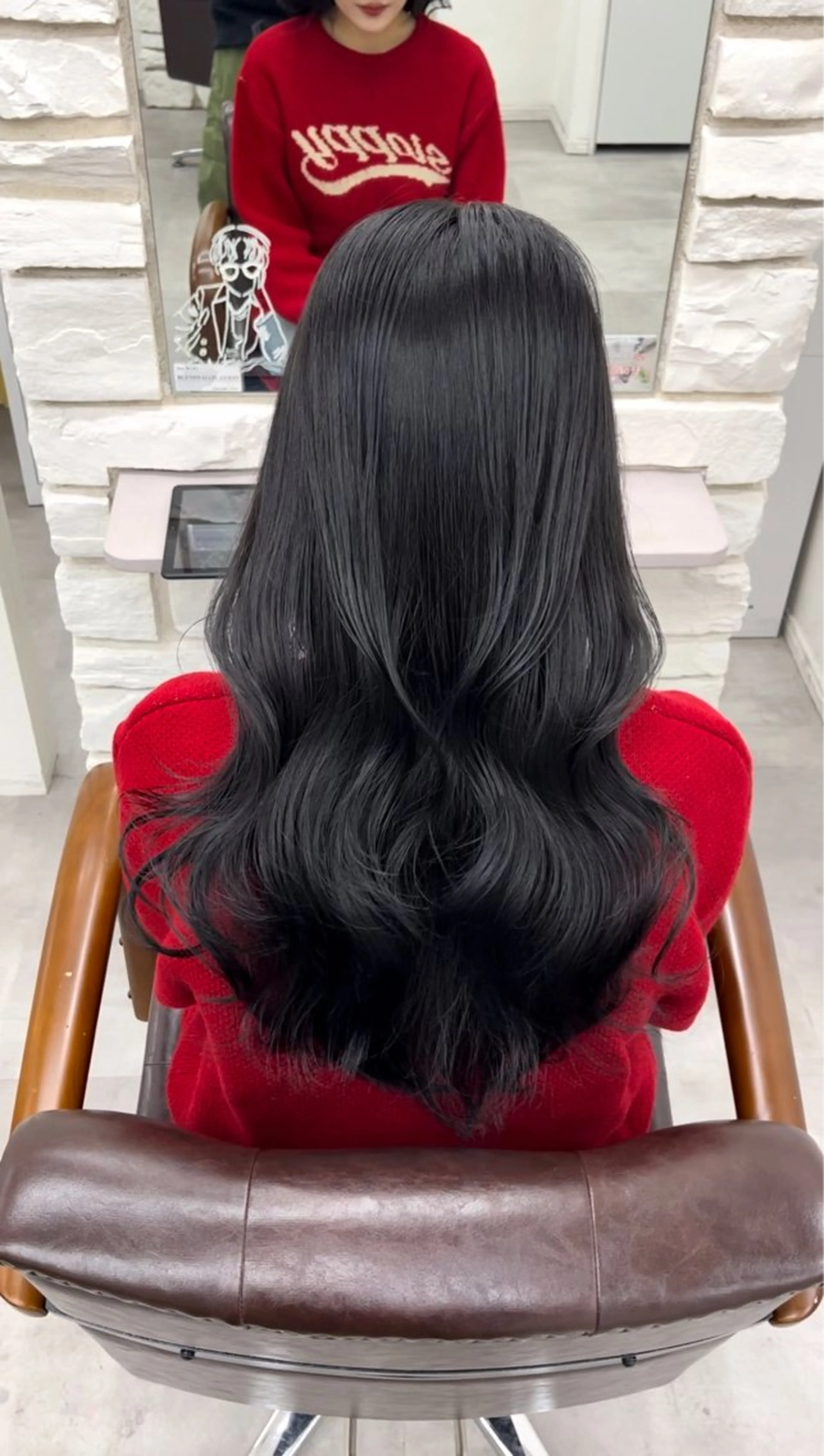 ロング カラー グレージュ カット ヘアカラー トリートメント 天王寺髪質改善なら よしみさん✨のヘアスタイル