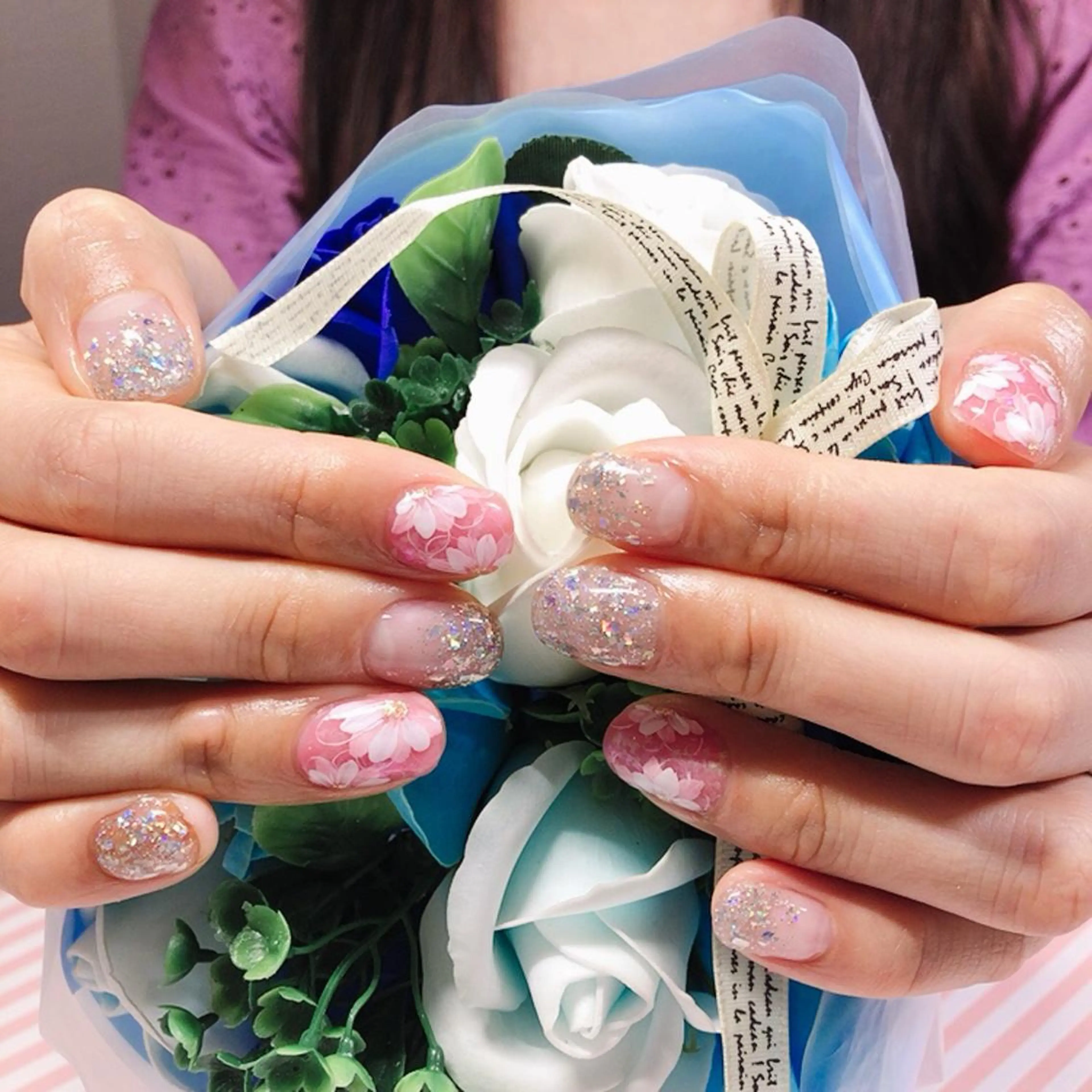 ネイル フラワーネイル 奥園 良恵のネイルデザイン