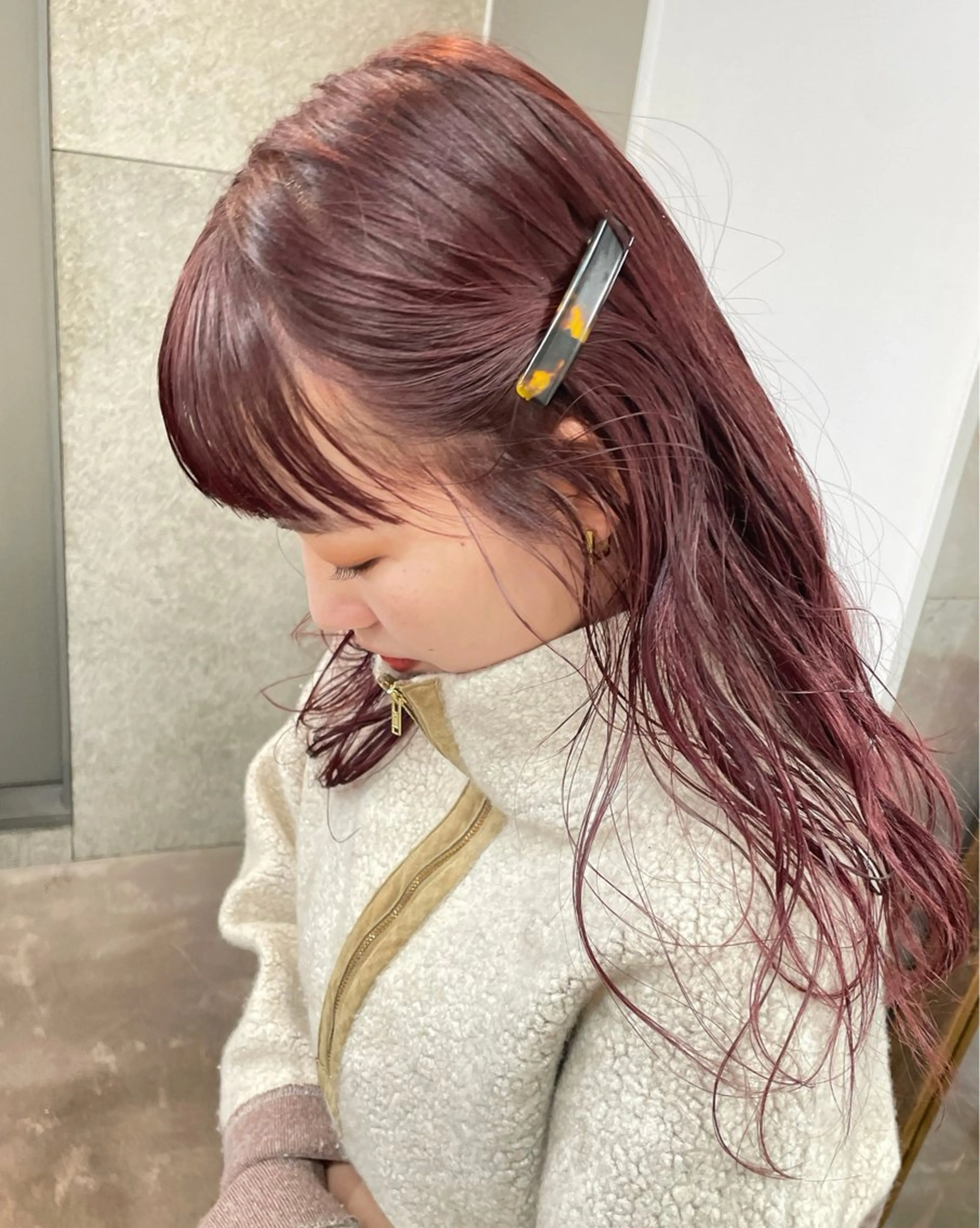 セミロング カラー 原 菜帆のヘアスタイル