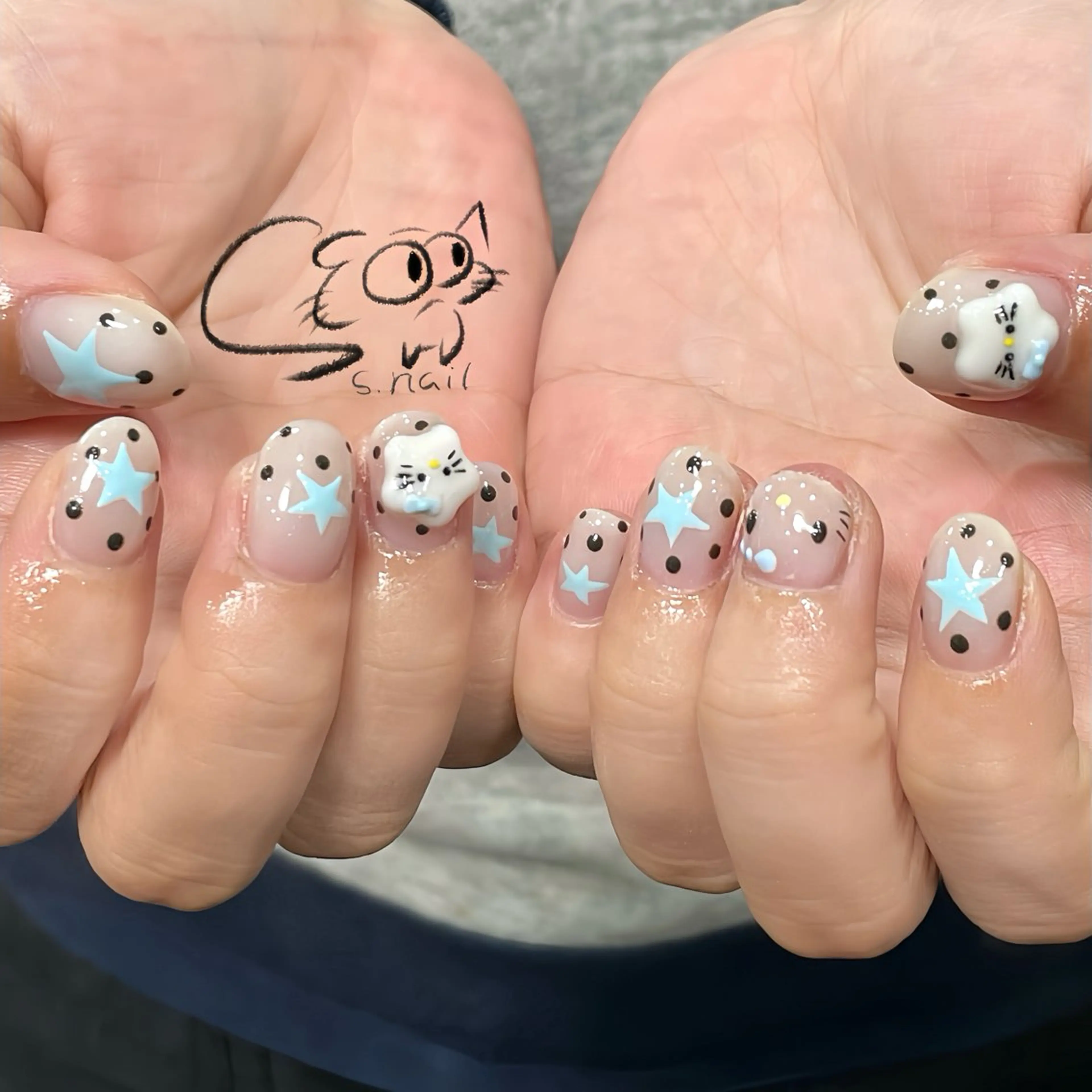 ネイル チークネイル フレンチネイル グラデーション マグネットネイル ワンカラーネイル ハンドネイル S.nail所属・S.nail _のネイルデザイン