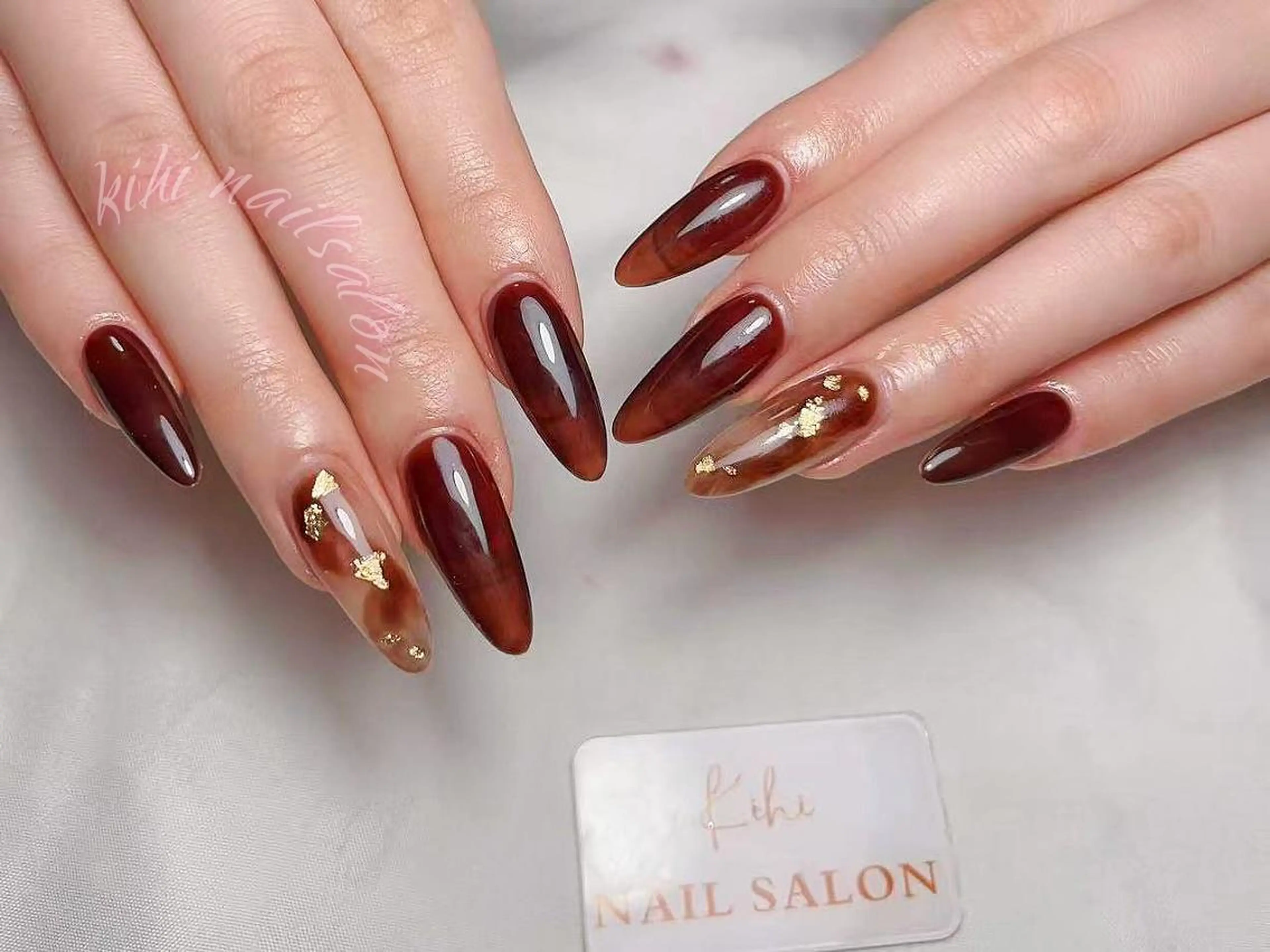 ネイル ハンドネイル フットネイル ユリ🎀長さだし/ パラジェル/持ち込みのネイルデザイン