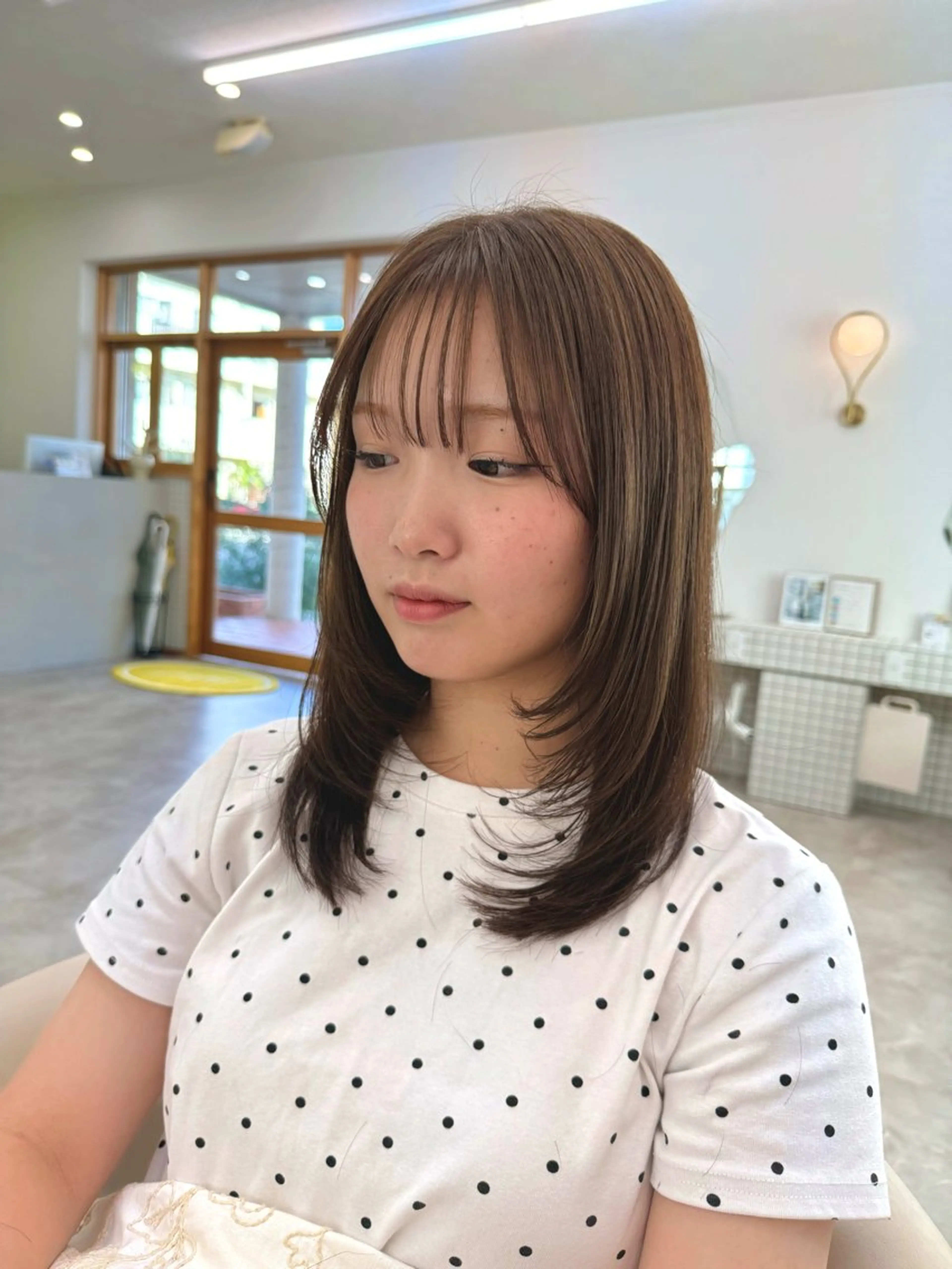 ミディアム ヘアカラー 古堅 一正のヘアスタイル