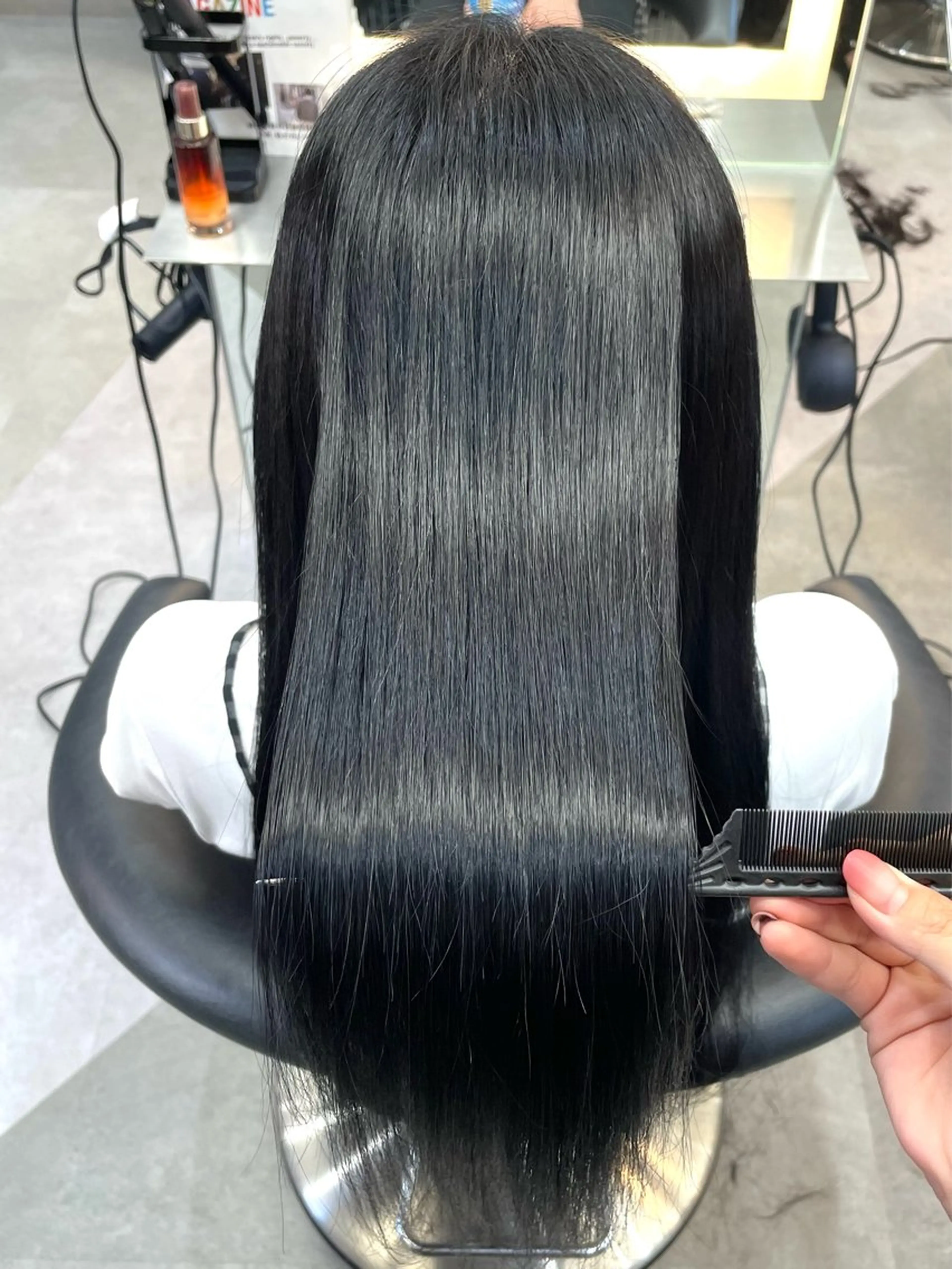 ロング 髪質改善 縮毛矯正 カット 縮毛矯正 トリートメント ボブ/くびれボブ/ 髪質改善/Ru-kaのヘアスタイル