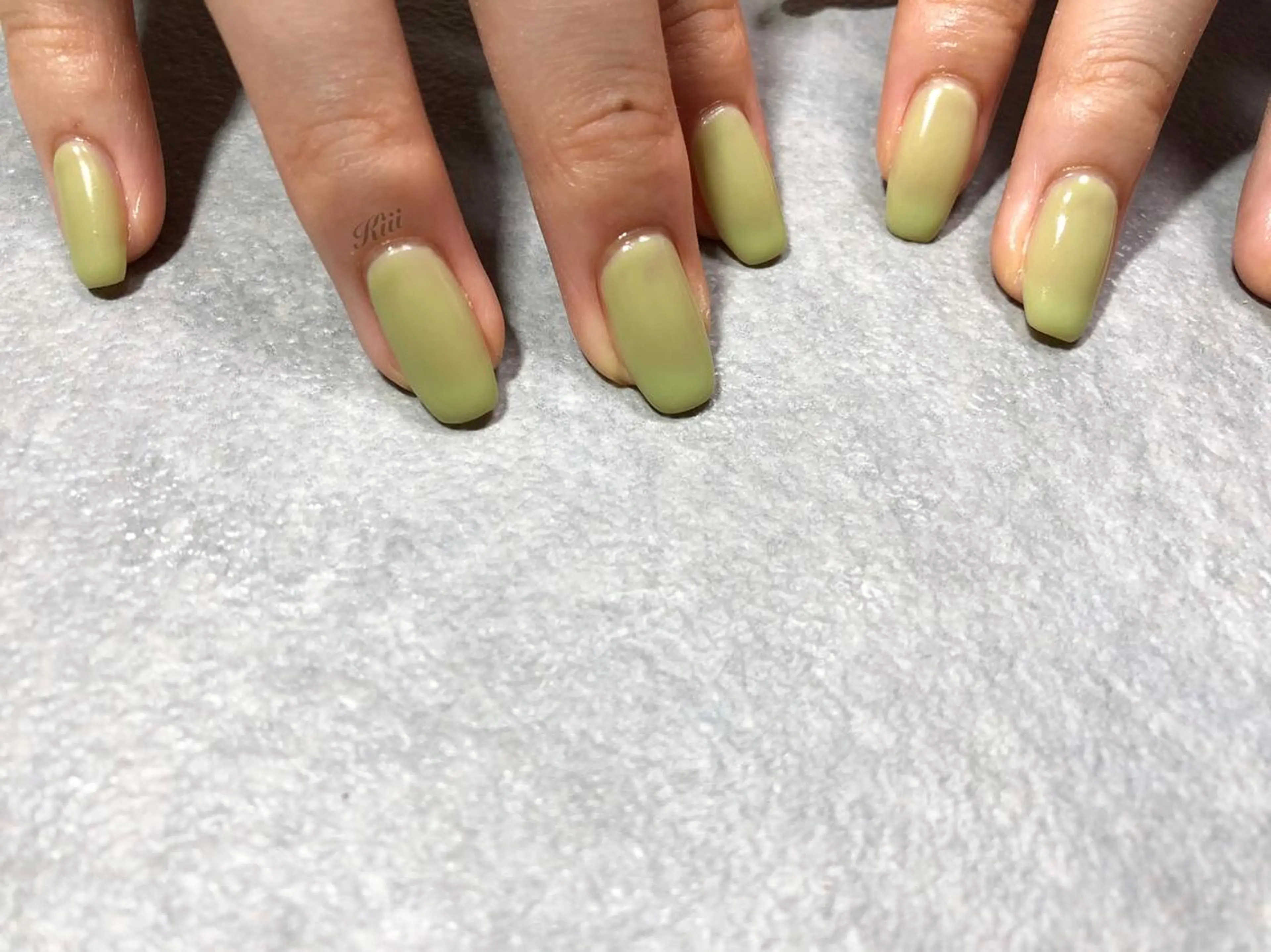 ネイル クリアネイル ピスタチオネイル ハンドネイル フットネイル kiii.__ ✴︎*のネイルデザイン