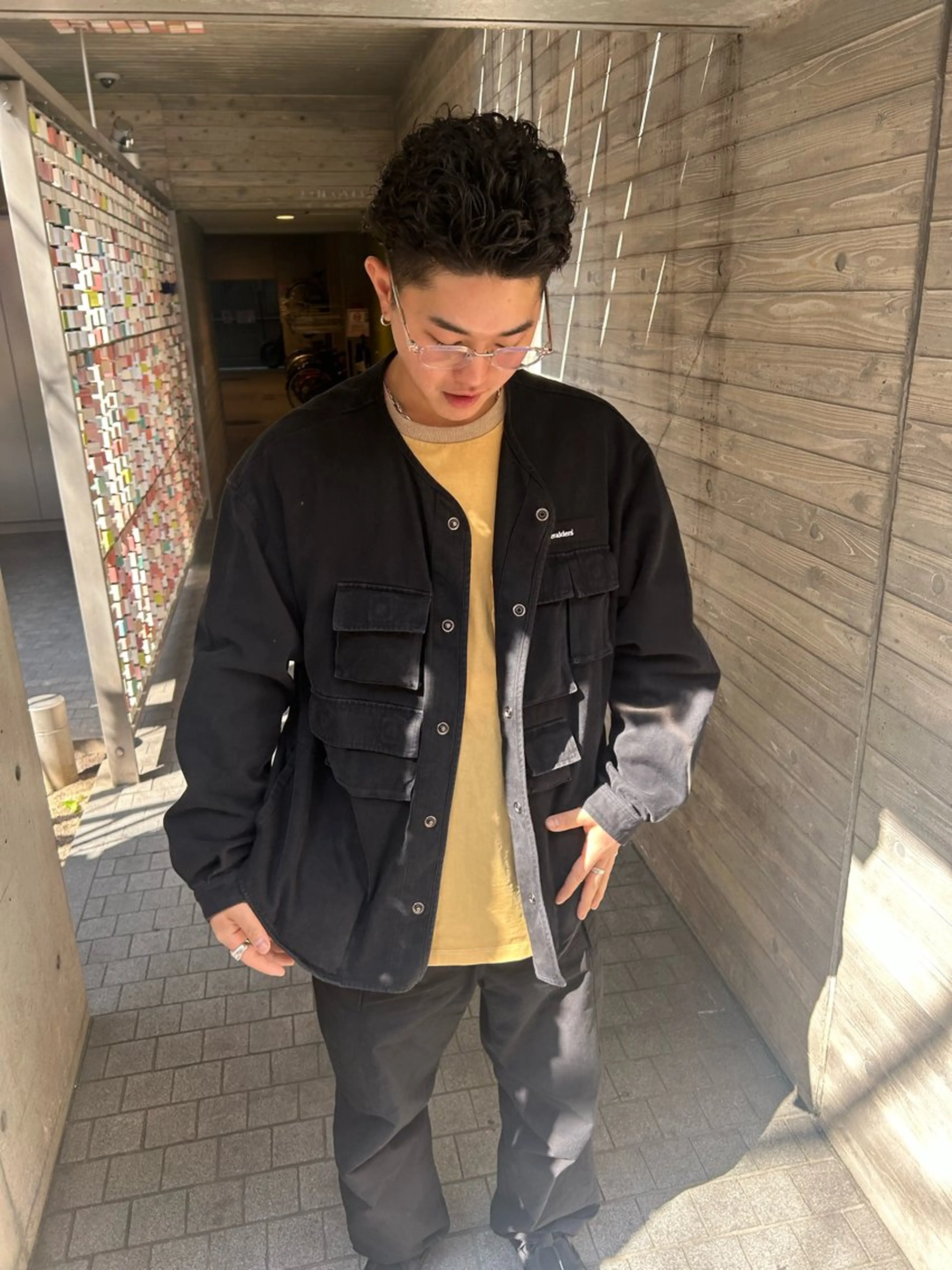 ショート カラー パーマ メンズ la fith所属・rico_by ヘアとアイブロウのヘアスタイル