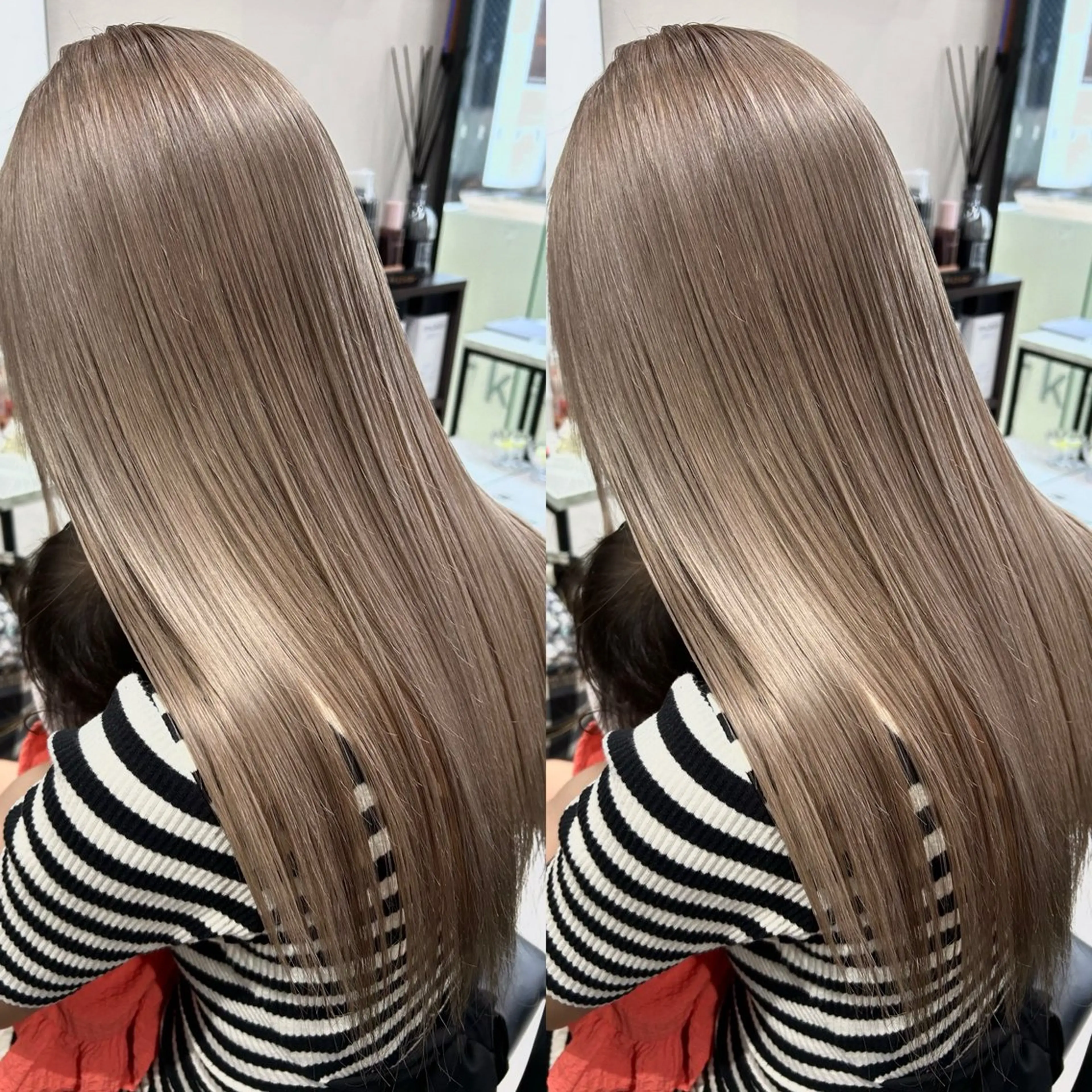 ロング カラー ヘアカラー トリートメント 髪質改善will hairdesignのヘアスタイル