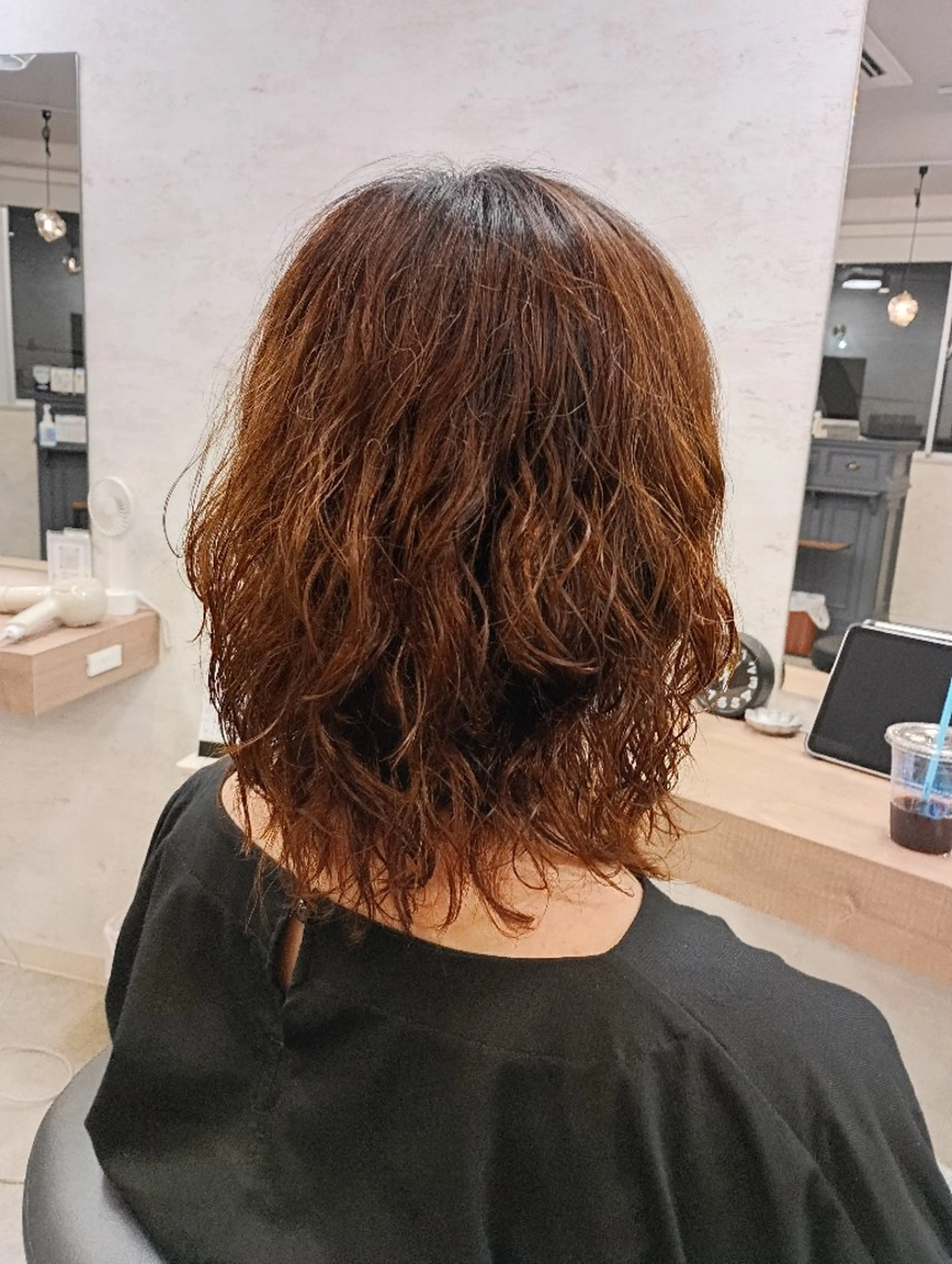 ミディアム カット パーマ and g.所属・下釜 みゆきのヘアスタイル