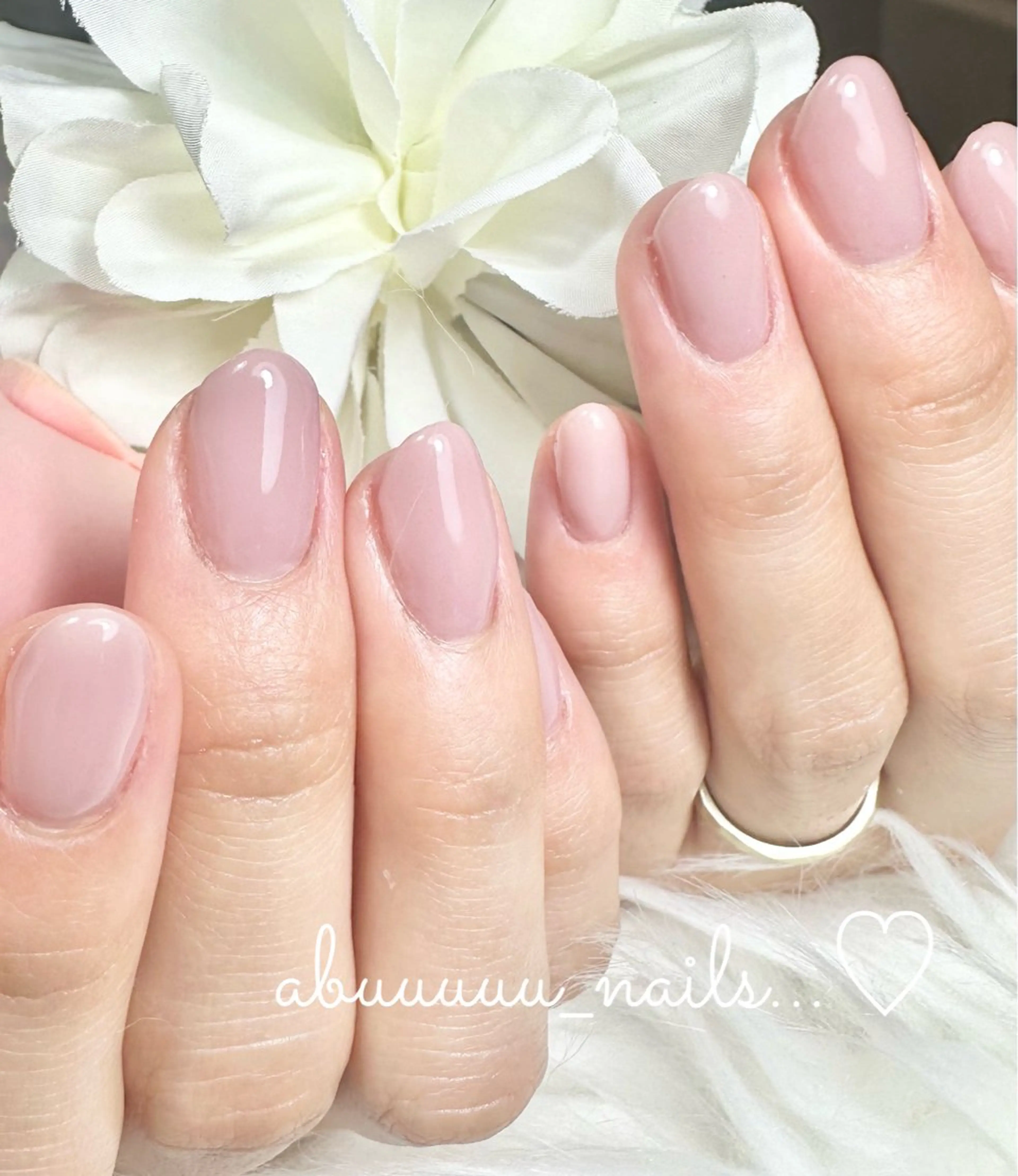 ネイル ワンカラーネイル ピンク abuuuuu nailsのネイルデザイン