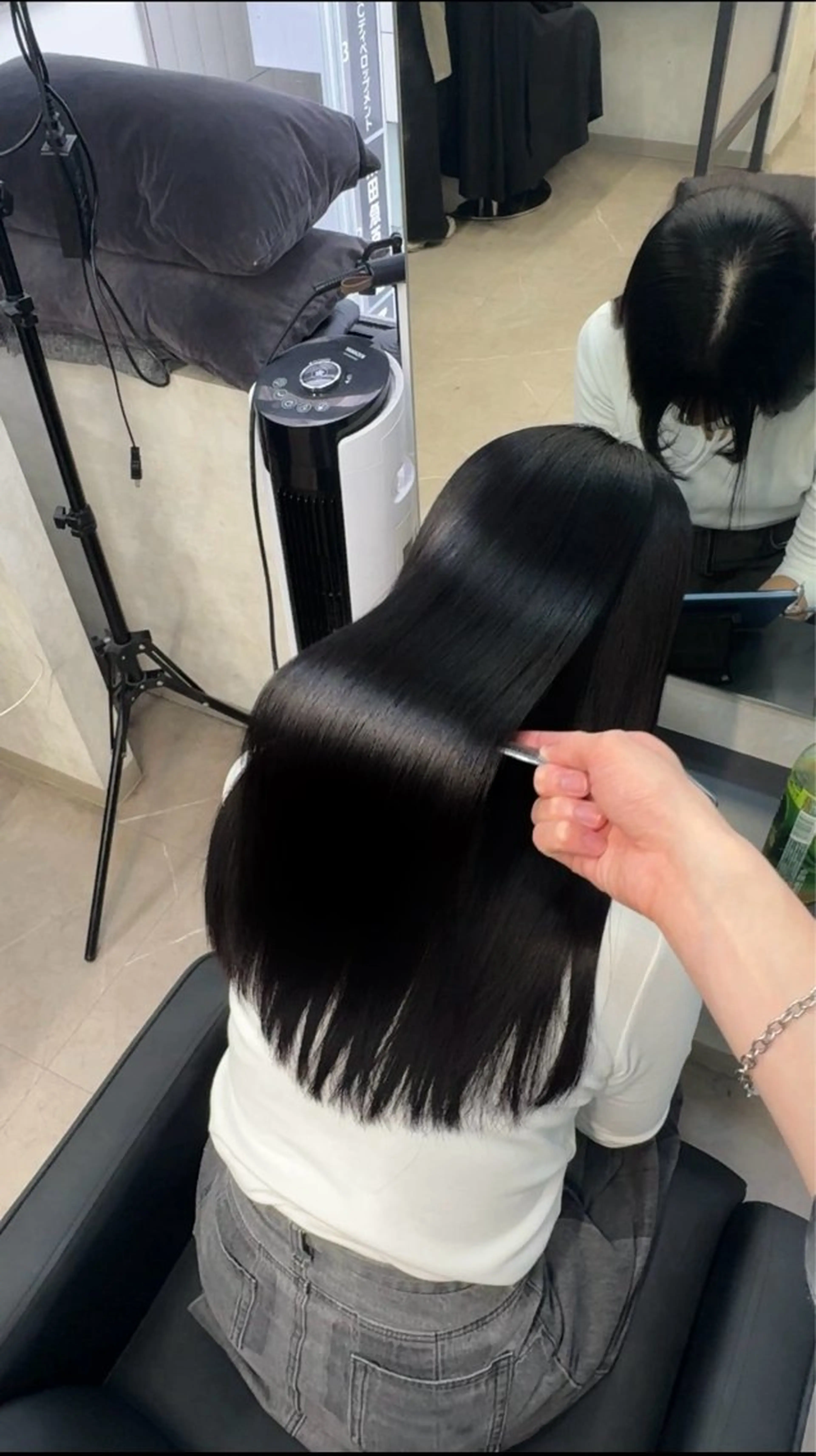 ロング カラー ヘアアレンジ ヘアカラー 縮毛矯正 新宿 /髪質改善/ 縮毛矯正/ヒュウガのヘアスタイル