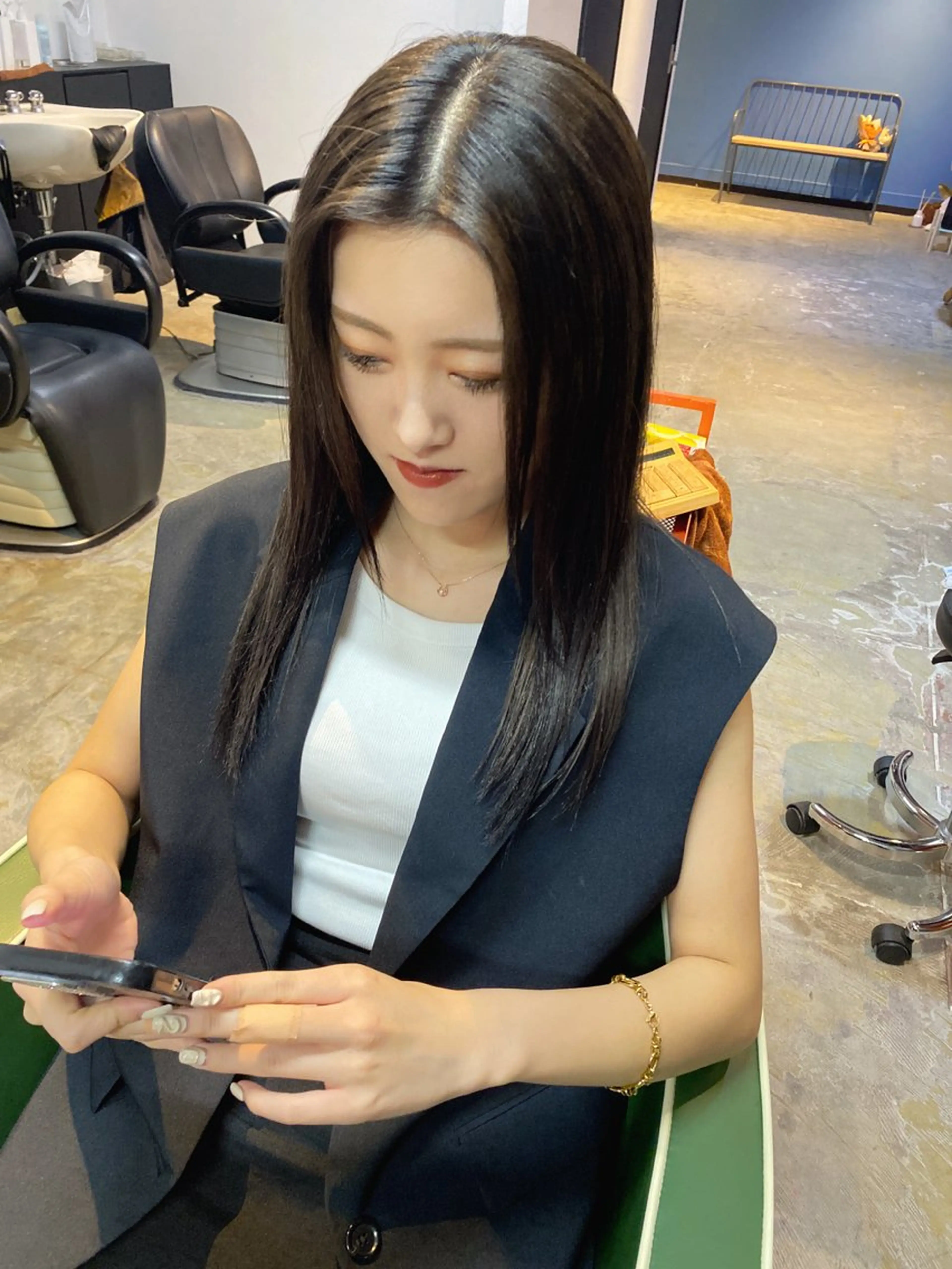 ミディアム カラー パーマ ヘアアレンジ 黒髪 カット ヘアカラー 広島/ボブ/レイヤー 🌿‬wakabaのヘアスタイル