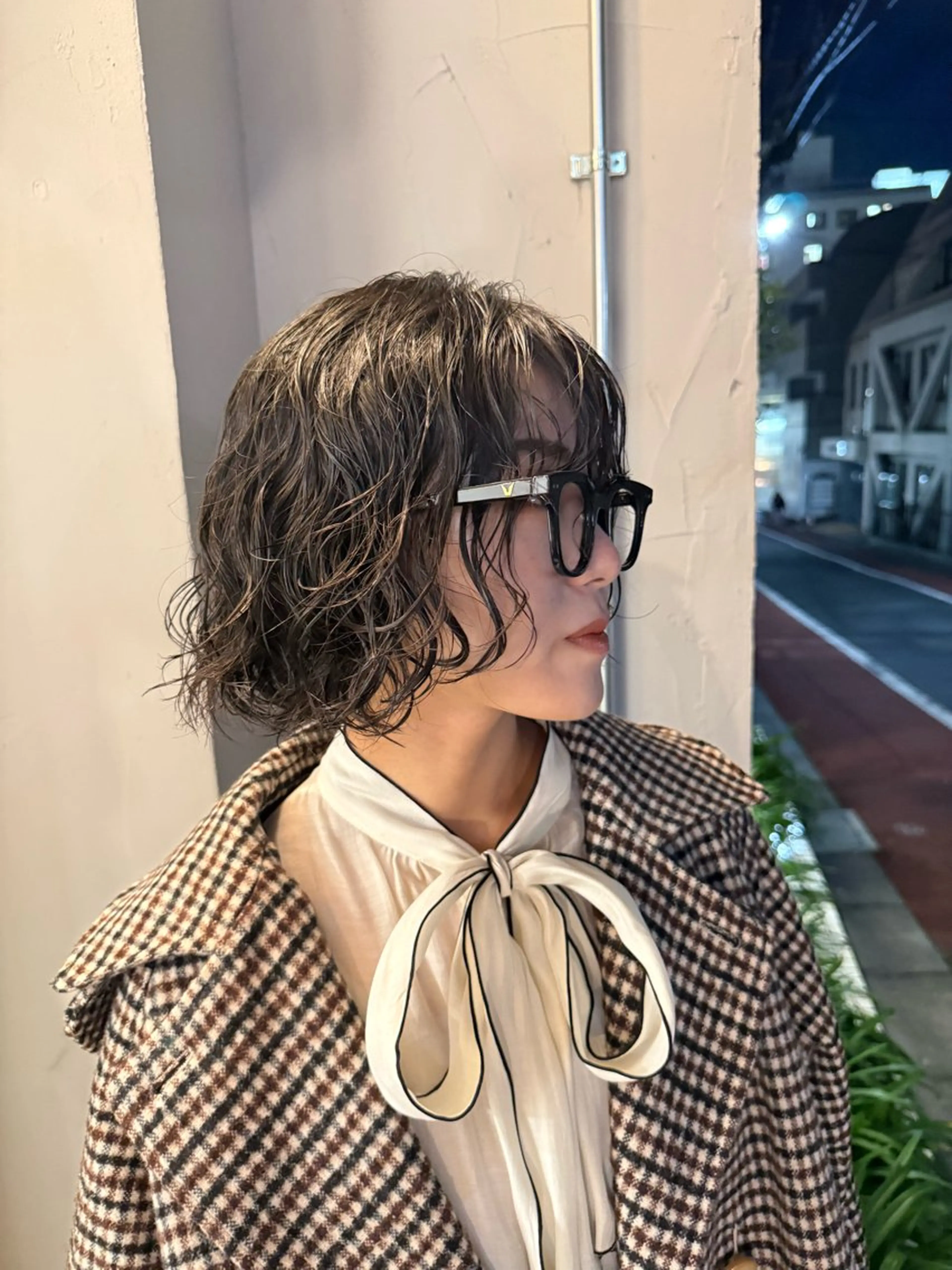 ショート カラー カット パーマ パーマ/ボブ /レイヤー チヒロのヘアスタイル