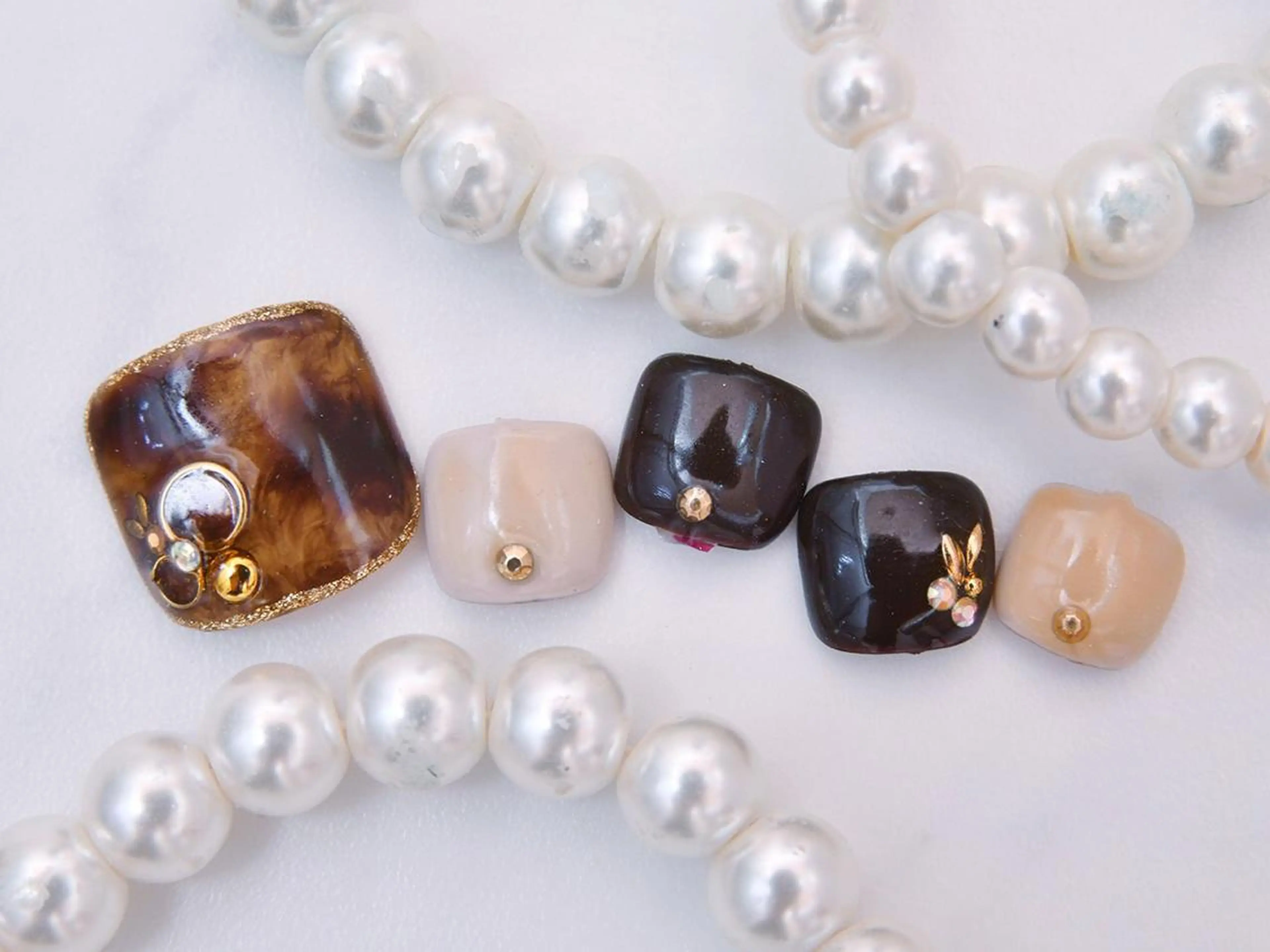 ネイル 桜ネイル 長さ出し フットネイル スカルプネイル 💗🪽Tiary Nail🪽💗のネイルデザイン