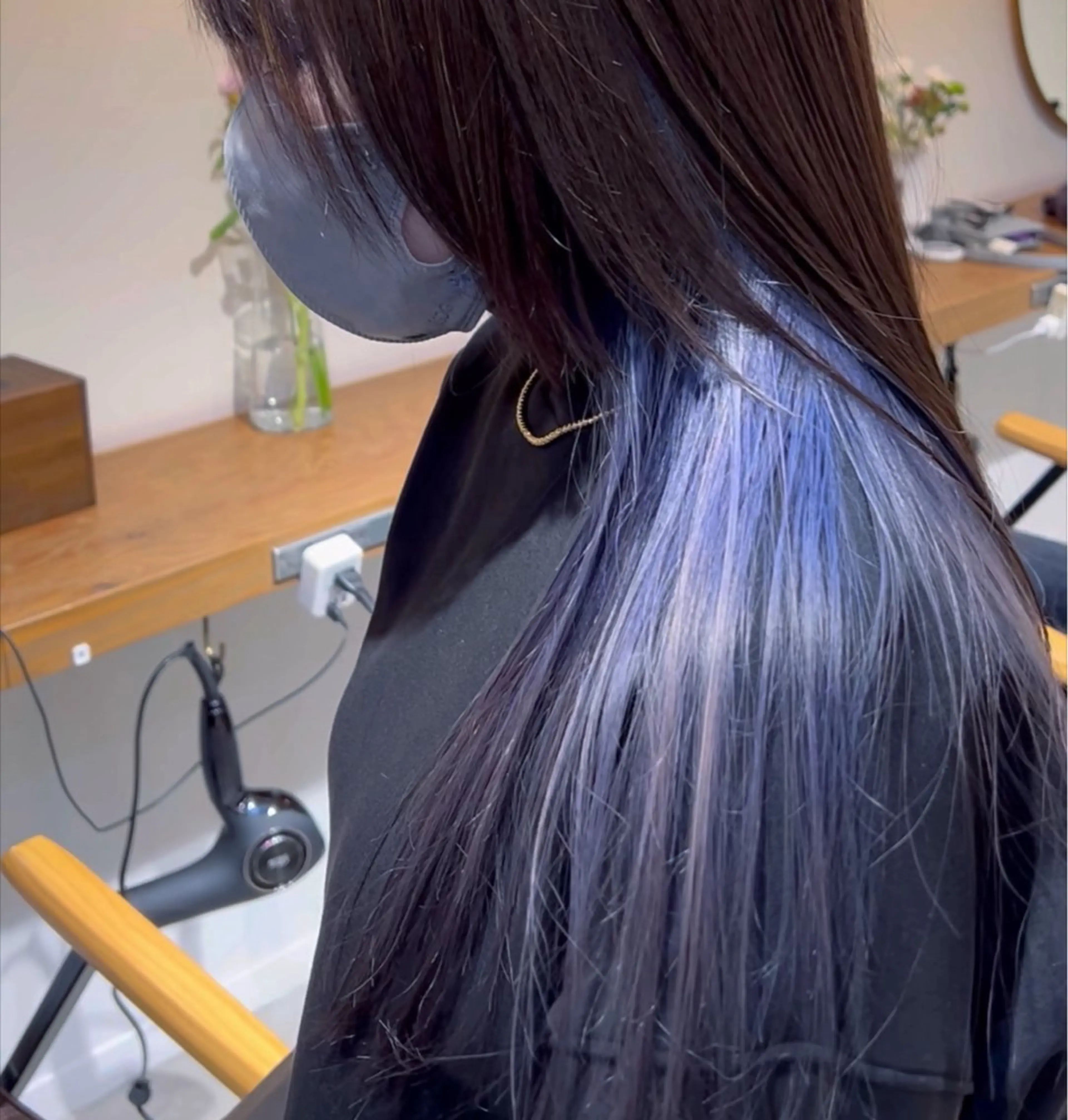 【デザインカラー】インナーカラー・アンブレラカラーなどポイントブリーチ🌟+カットの写真