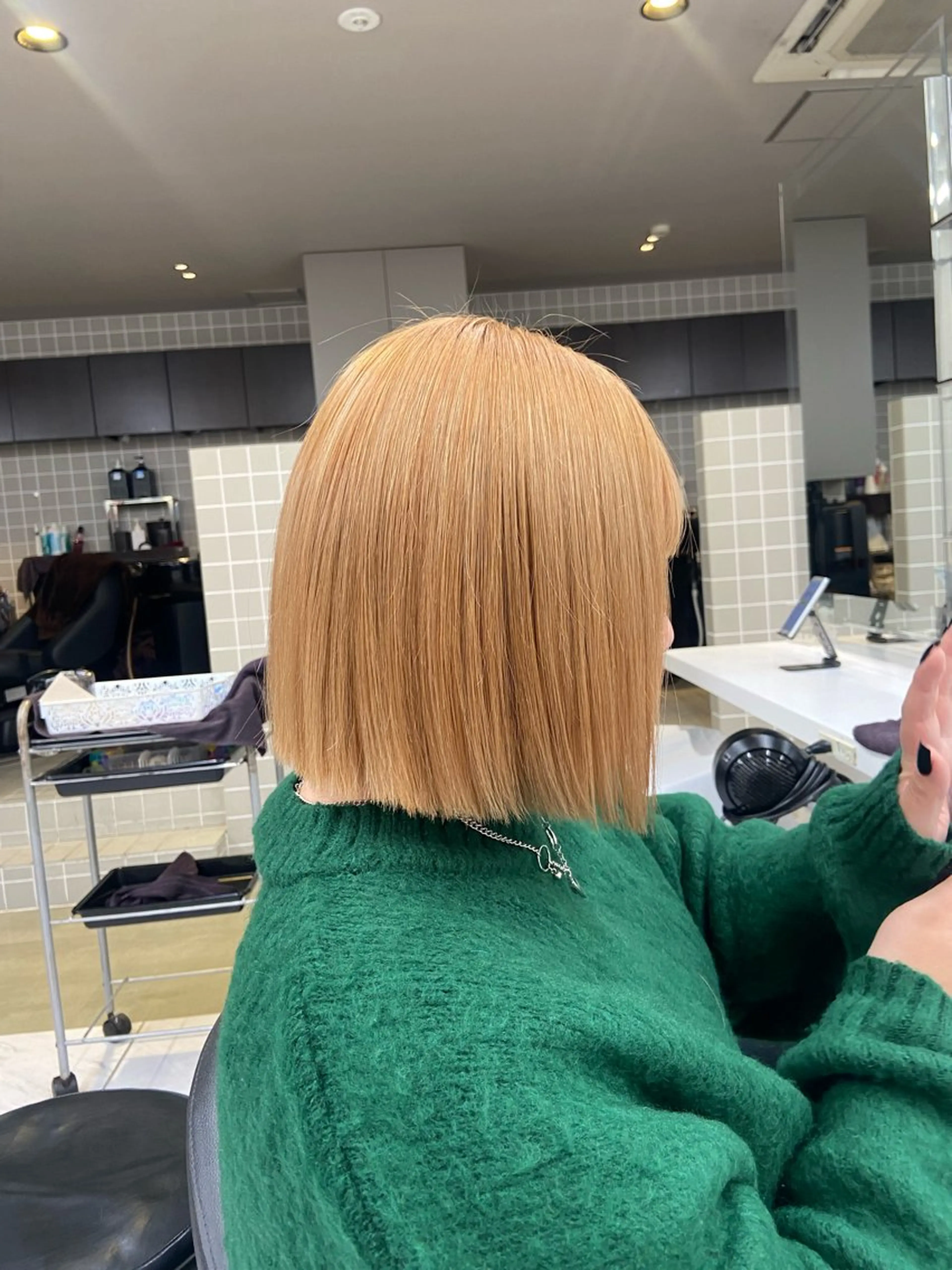 ショート カラー ヘアアレンジ flammeum所属・ハイトーン/ボブ /misakiのヘアスタイル