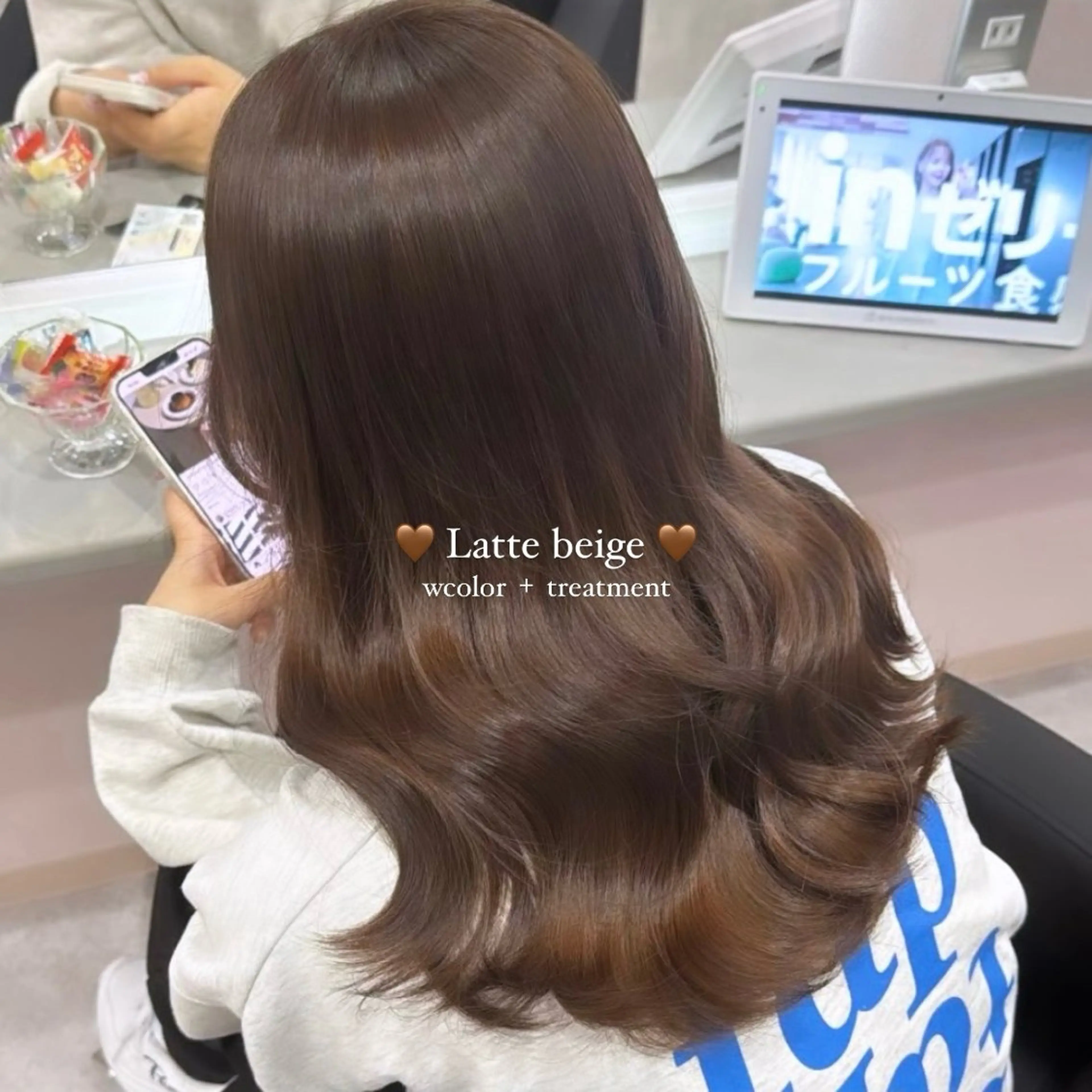 【✨️人気1位クーポン✨️】 全体ワンカラー➕カット✂️➕３stepトリートメント✨️（ 土日祝 ＋1,100円 ）の写真