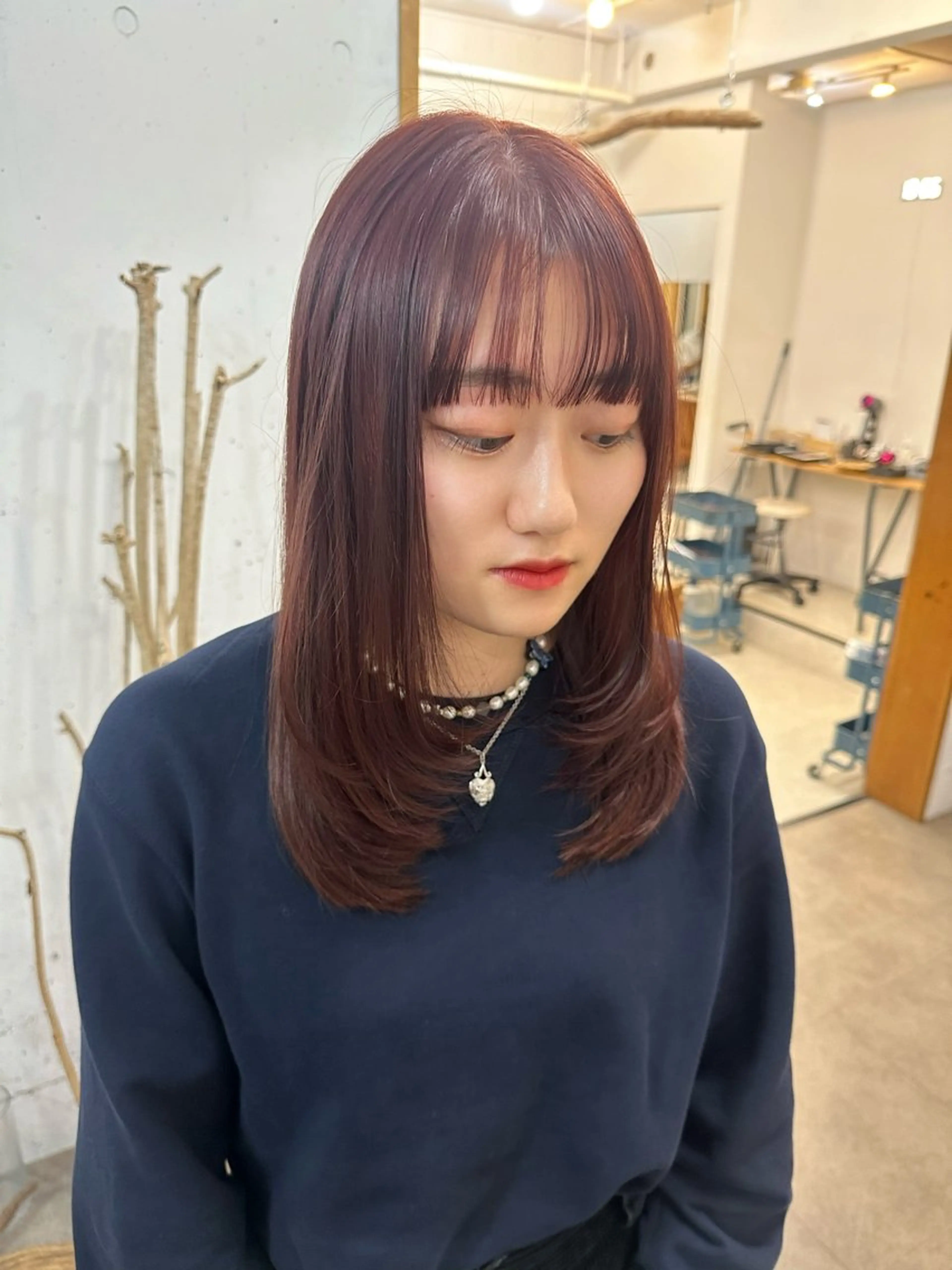 セミロング カラー 🪭risa 暖色/レイヤー🪭のヘアスタイル