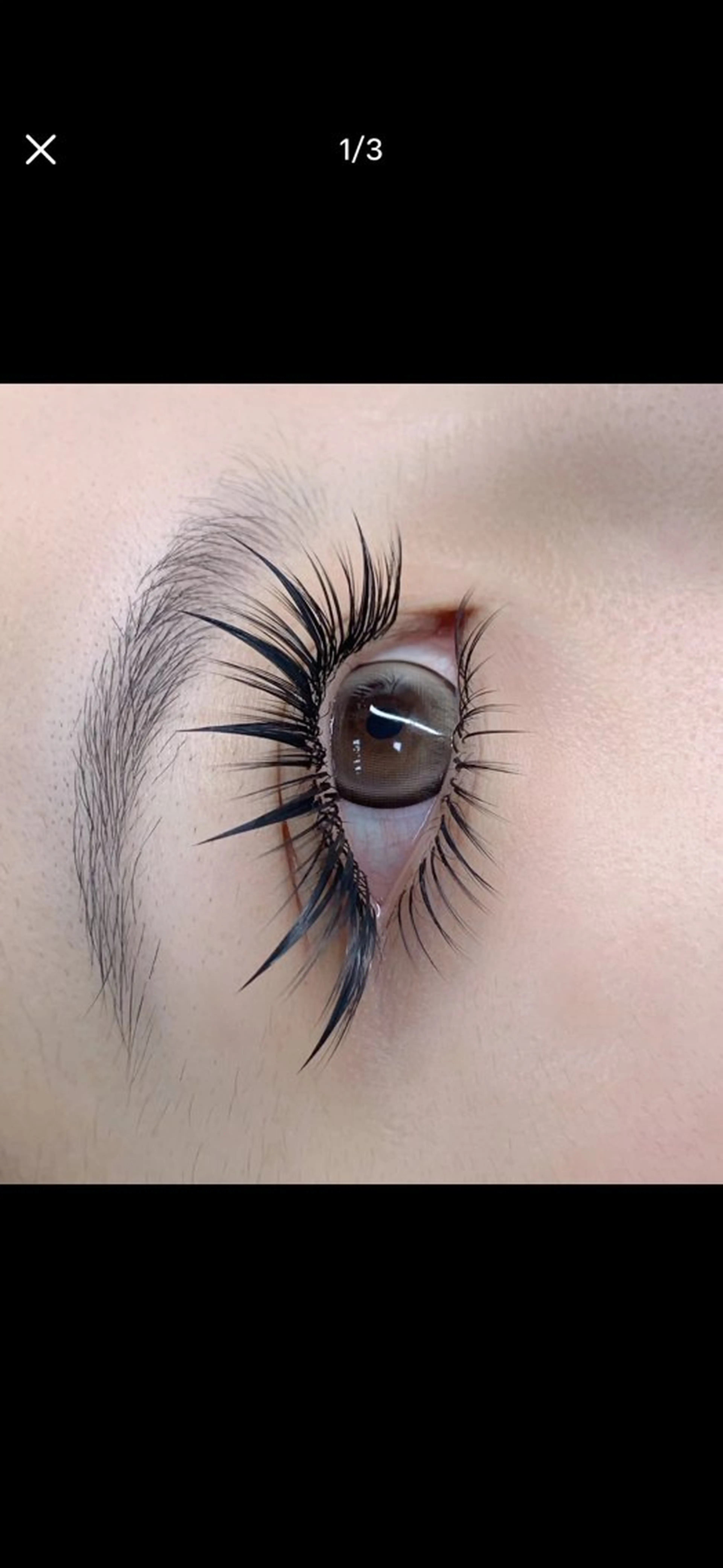 (マツエク)ワンホン上下上140束下つけ放題コーティング付きの写真