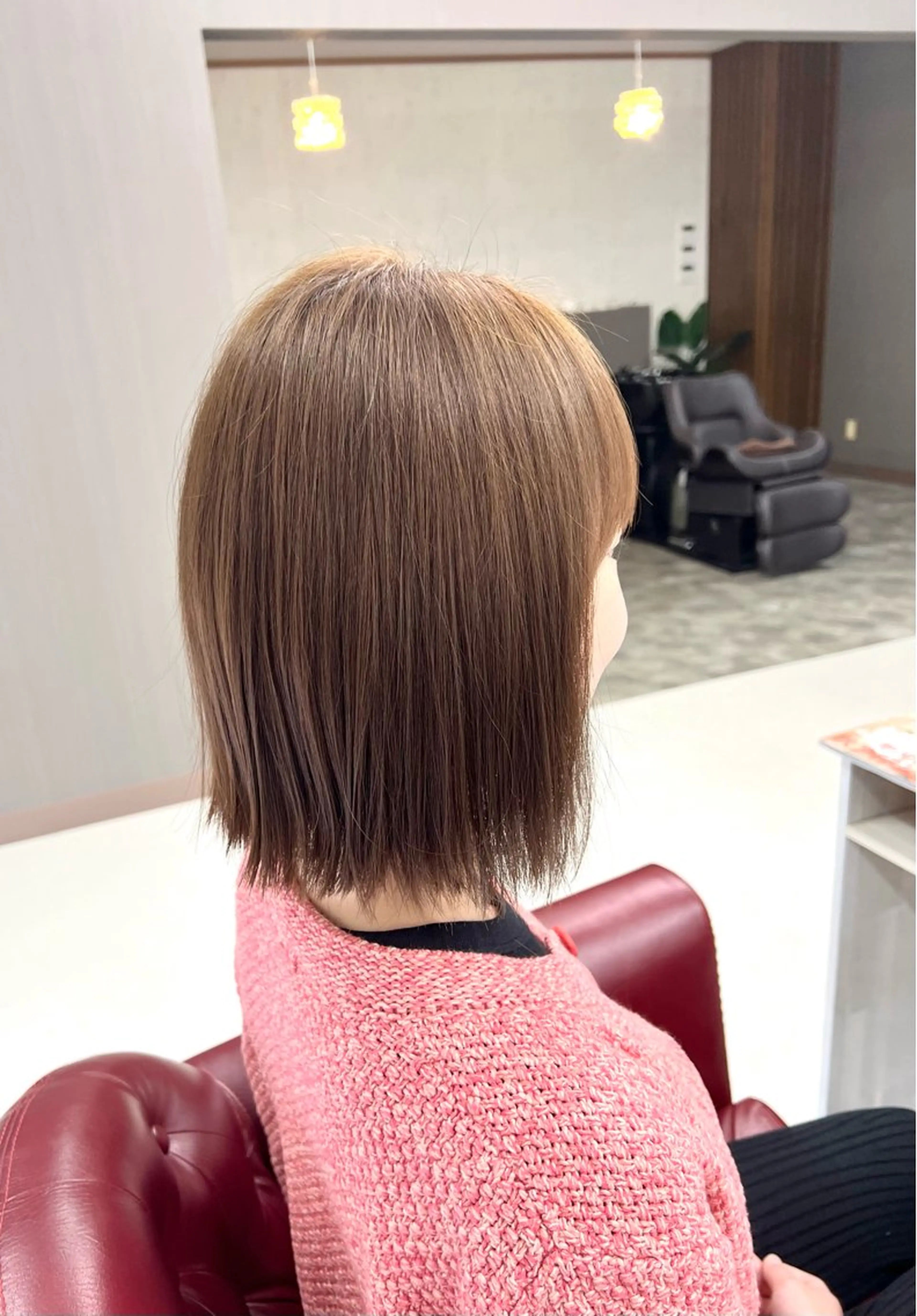 ショート カラー ブリーチ グレージュ ブリーチなしカラー KEN 🌟のヘアスタイル