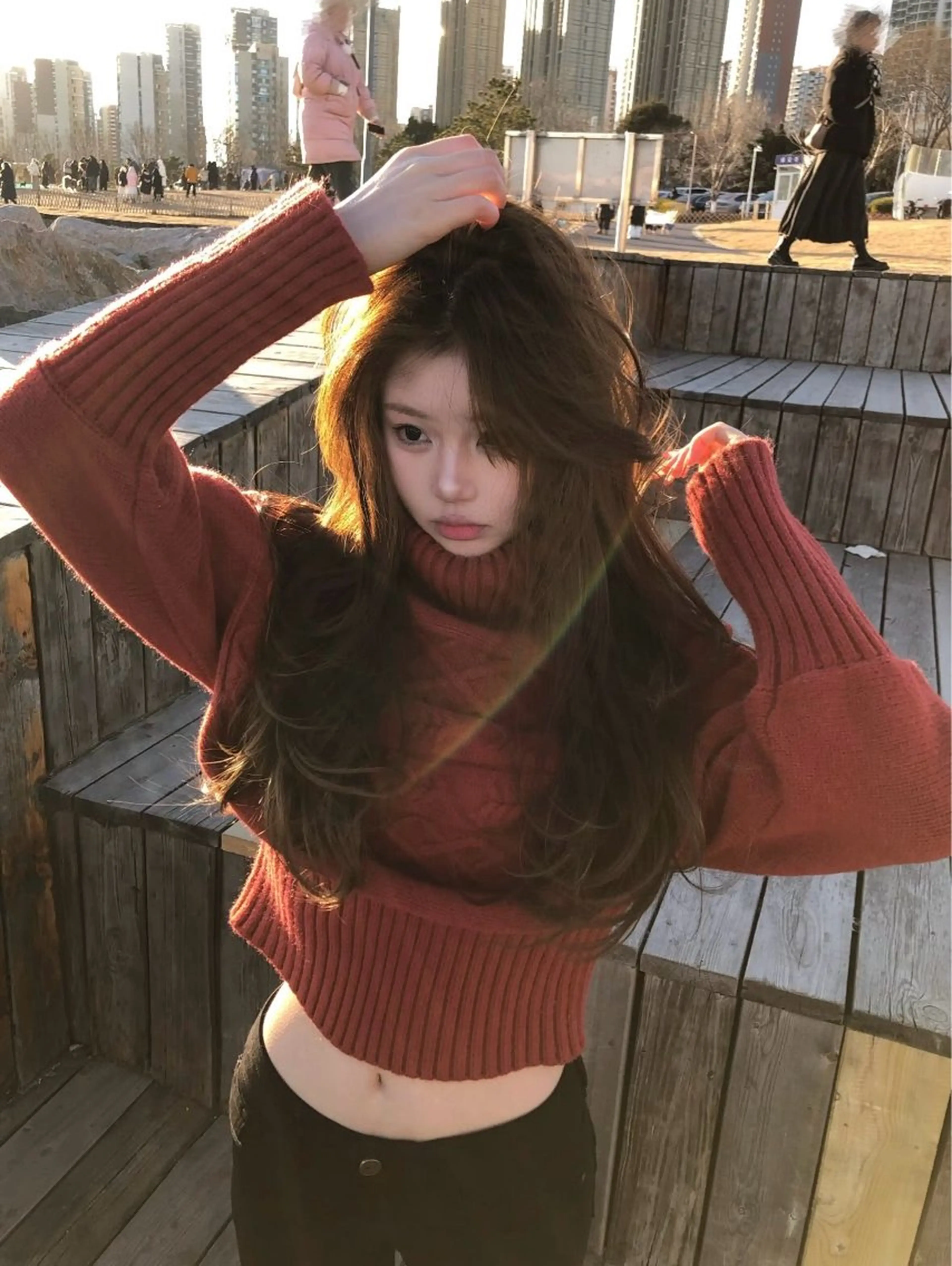 ロング カット ヘアカラー トリートメント 𝑺𝑨𝑨𝒀𝑨 渋谷ワンホンHairのヘアスタイル