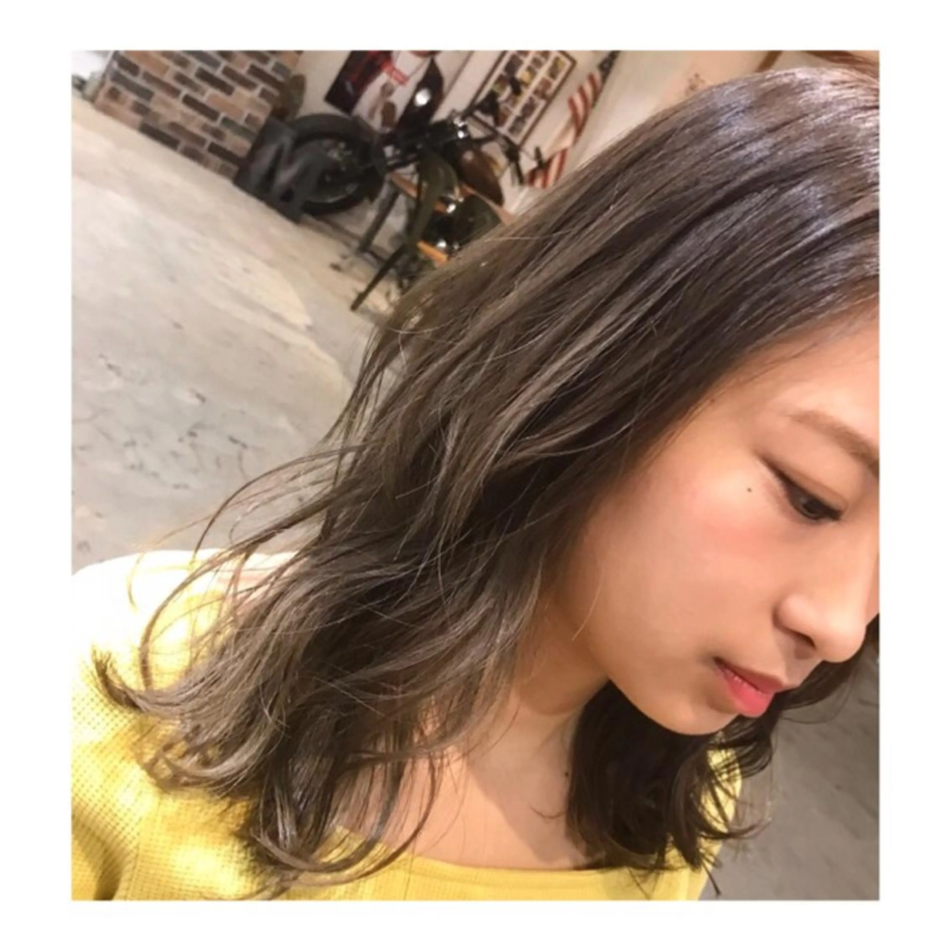 ミディアム カラー アッシュ ベージュカラー 竹嶌 健吾のヘアスタイル