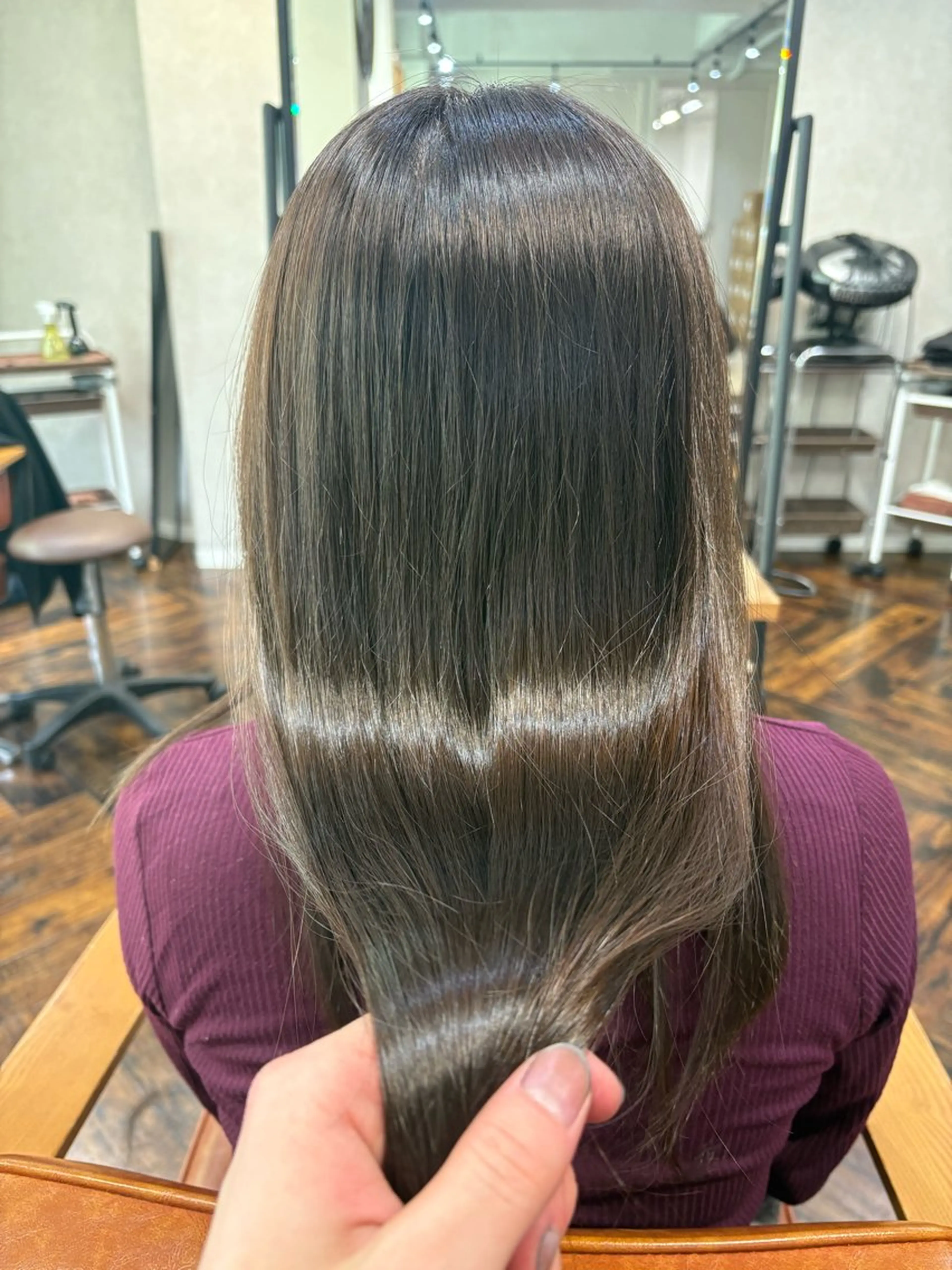 セミロング カット ヘアカラー 暗髪／透明感カラー ／⭐️hyuga⭐️のヘアスタイル