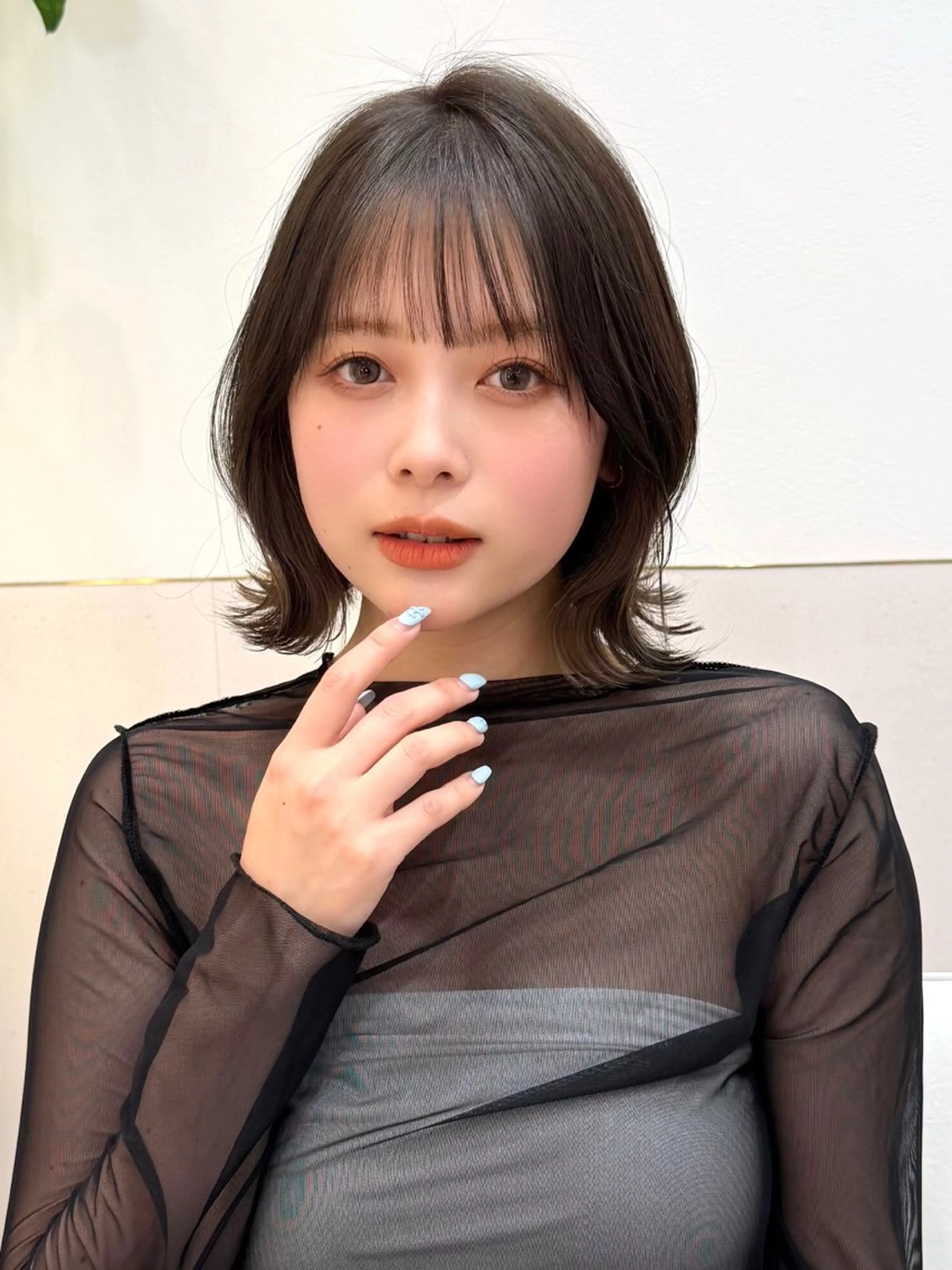 ミディアム カット ヘアカラー トリートメント 新宿/髪質改善/ボブ 韓国レイヤー大重聖斗のヘアスタイル