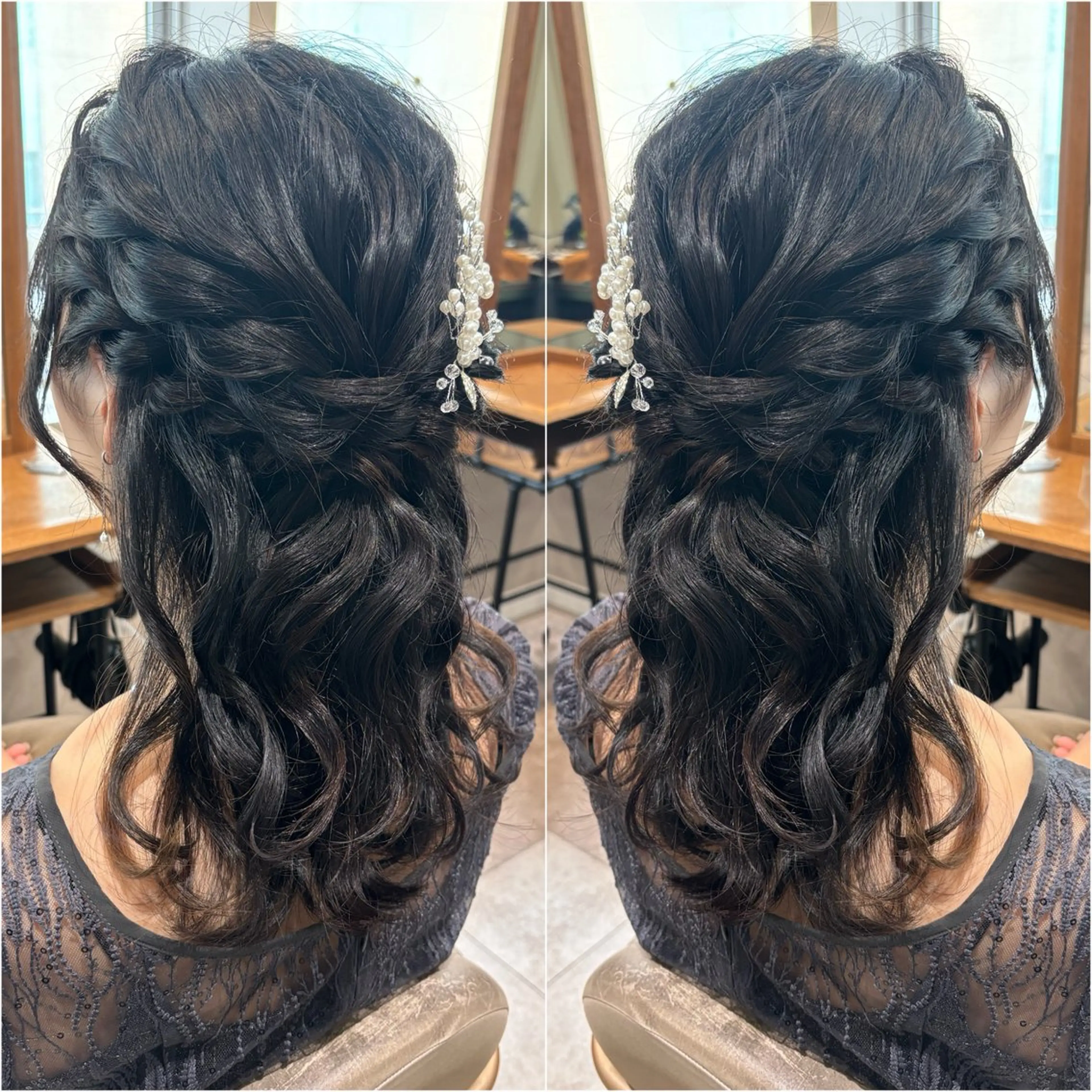 セミロング ヘアアレンジ ヘアセット rita atelier 【リタ】所属・韓国hair🦋 Nanaのヘアスタイル