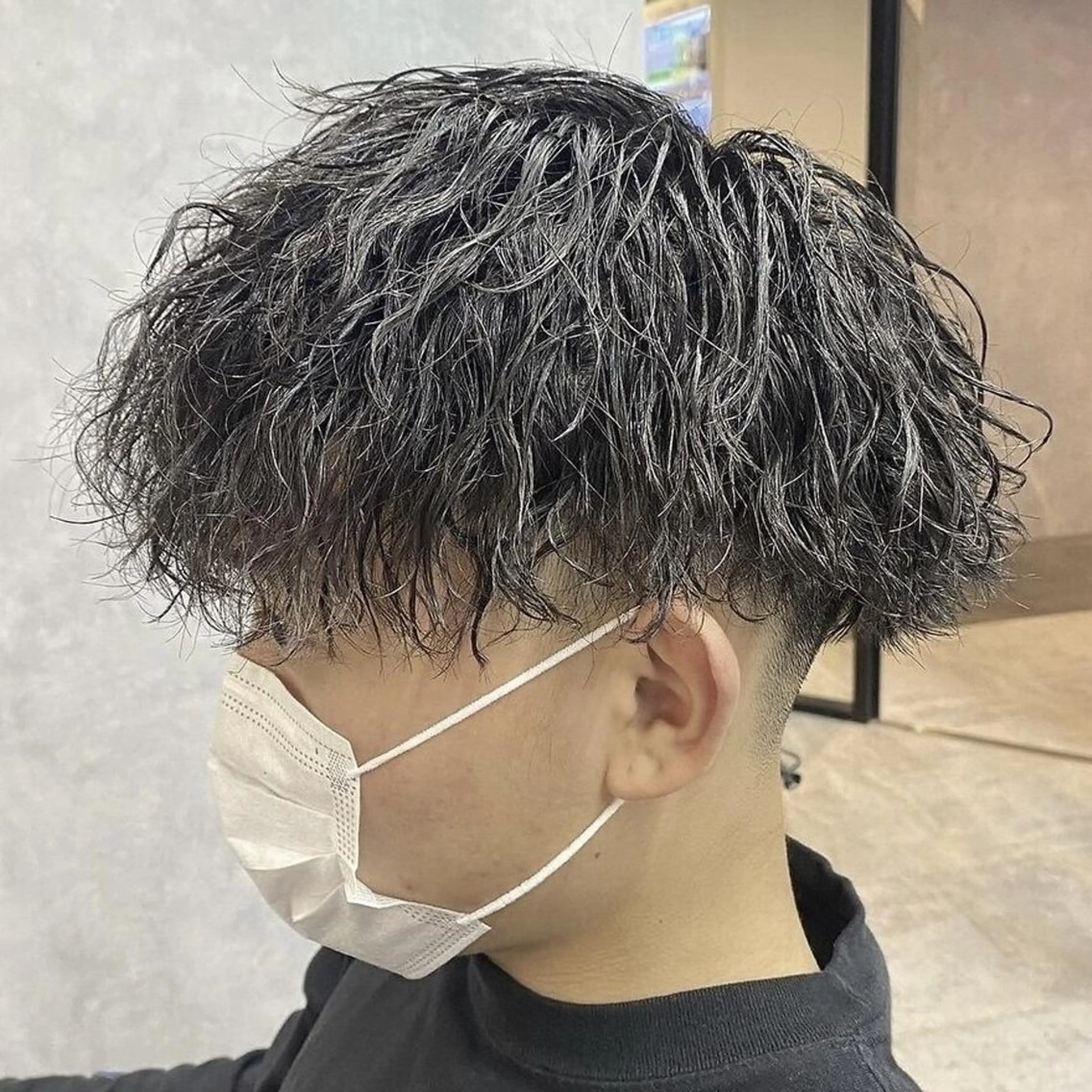 ショート パーマ メンズ カット パーマ Mens salon ANDYのヘアスタイル