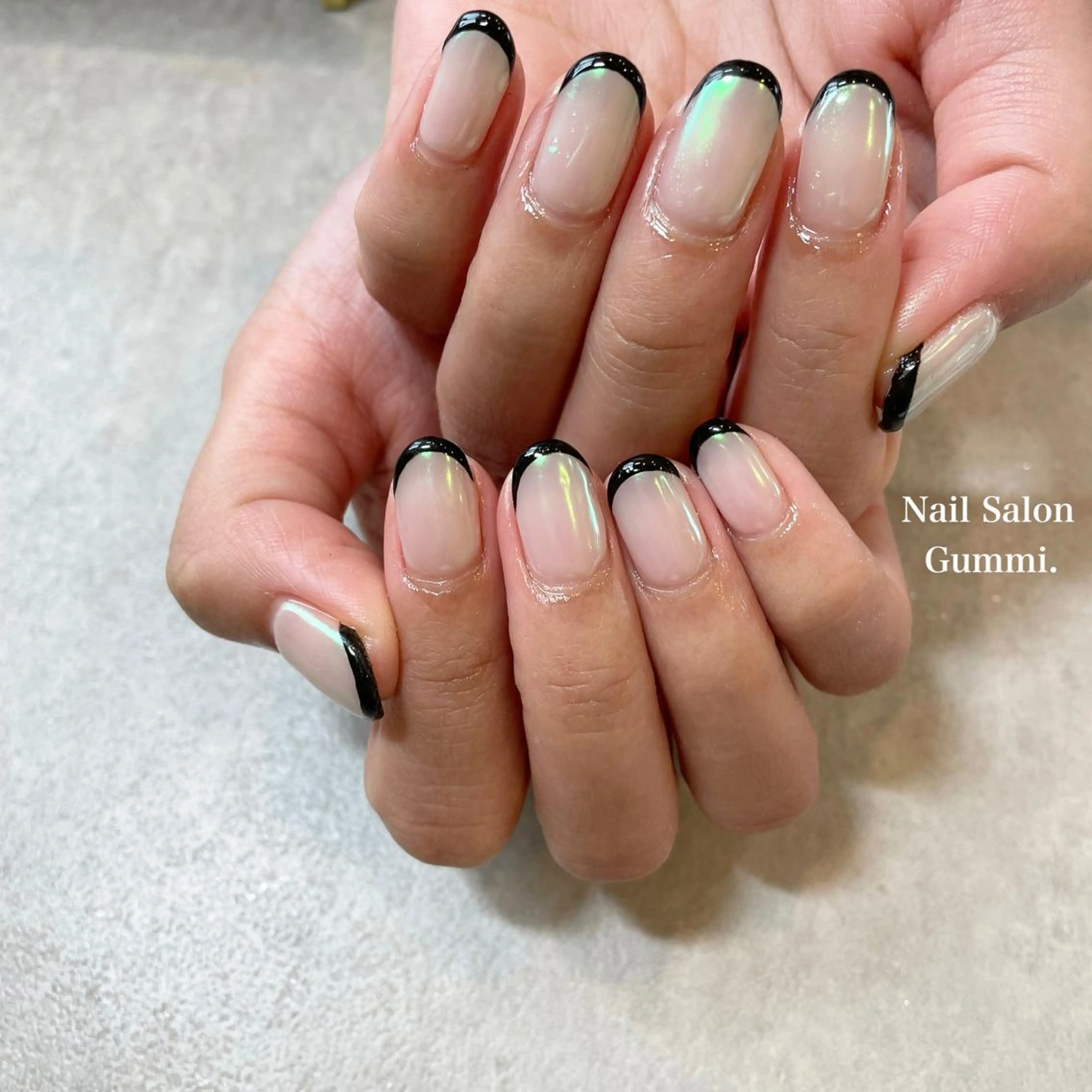 ネイル オーロラネイル フレンチネイル Nail Salon Gummi.のネイルデザイン