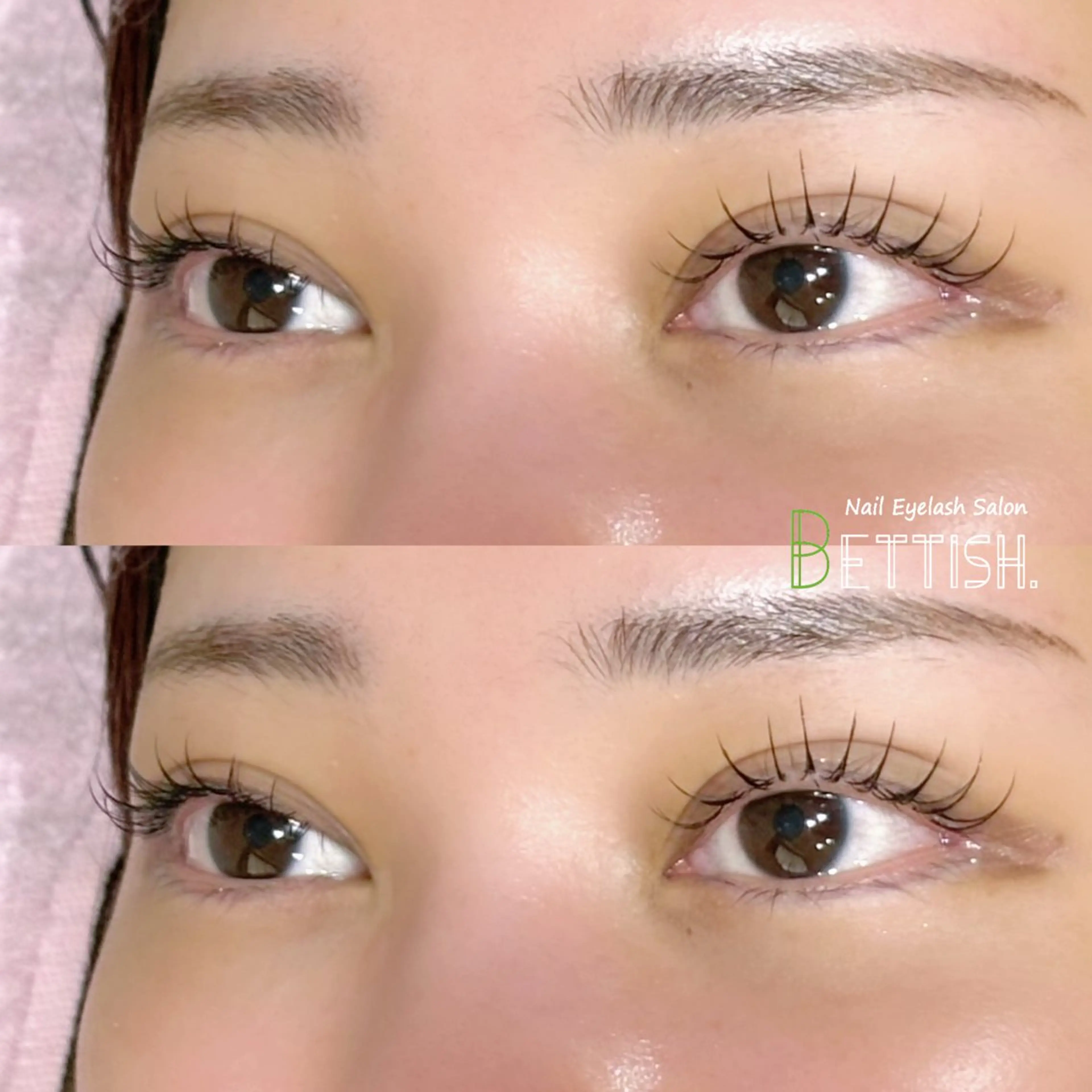 マツエク・マツパ フラットラッシュ BETTISH🩵 SERIのマツエク・マツパデザイン