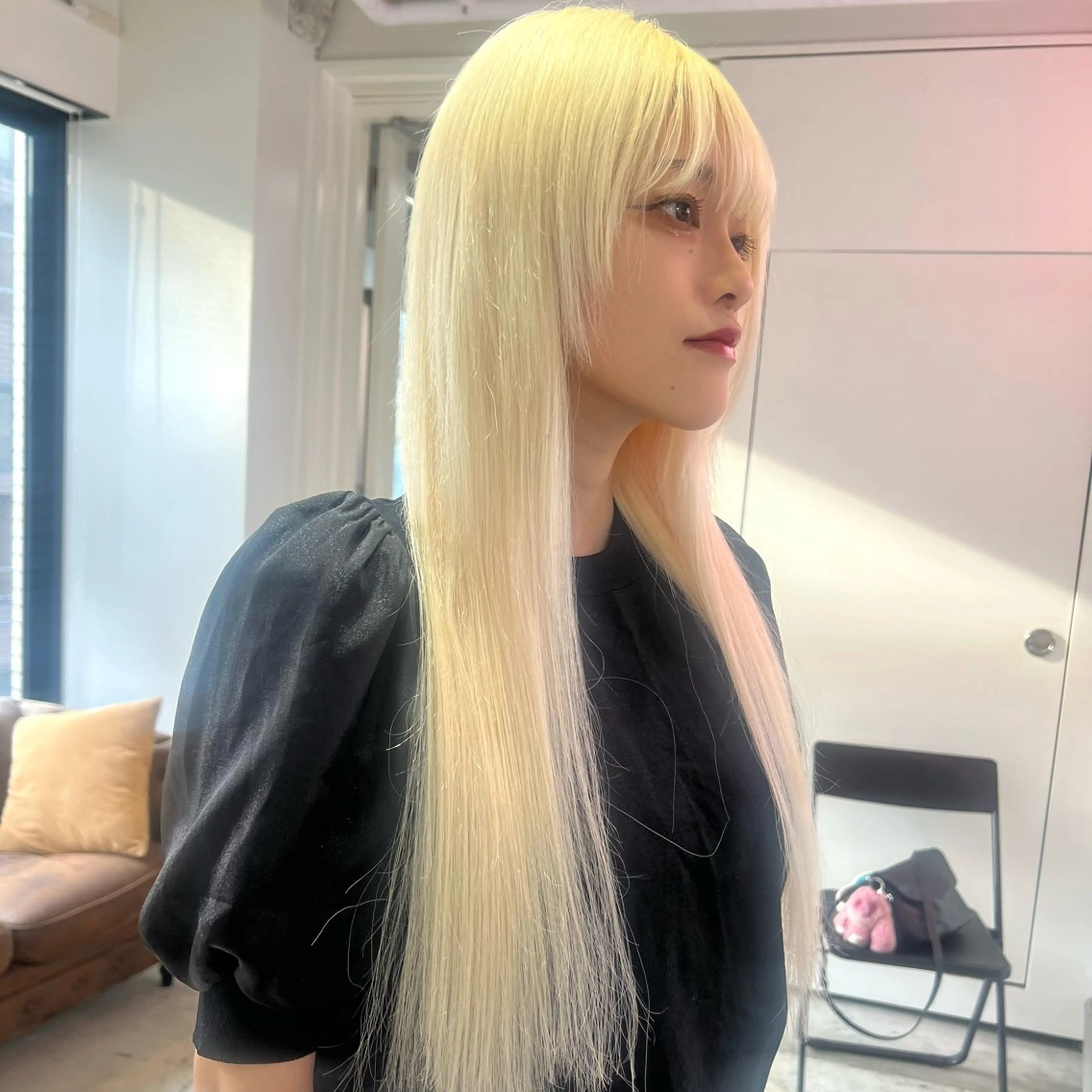 ロング カラー パーマ ヘアアレンジ メンズ カット ヘアカラー 🧨ブリーチー×ボブ レイヤー💎じゅえるのヘアスタイル