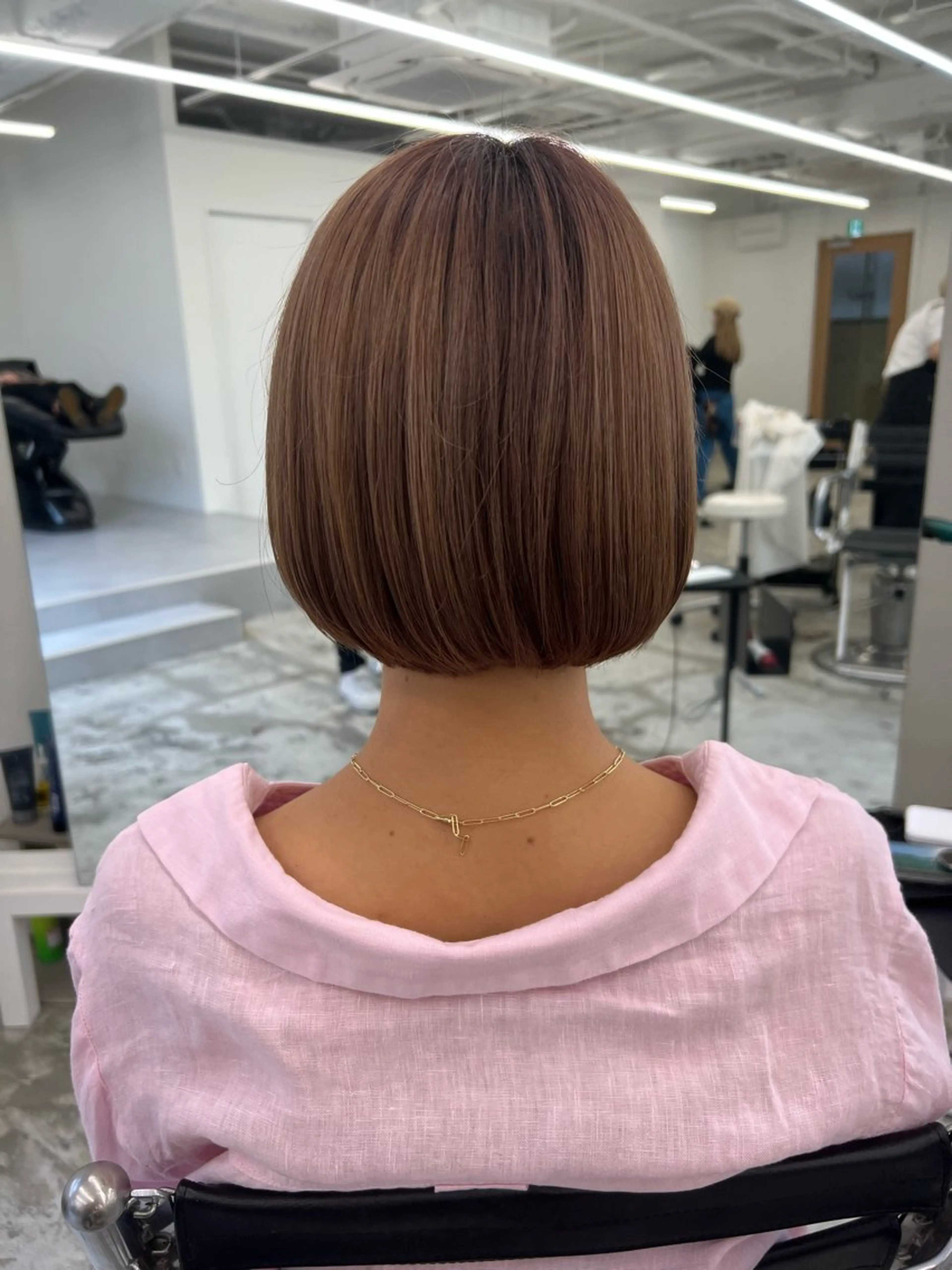 ショート ボブ ハイライト Lann HAIR MAKE所属・ボブショート/岩崎 明生のヘアスタイル