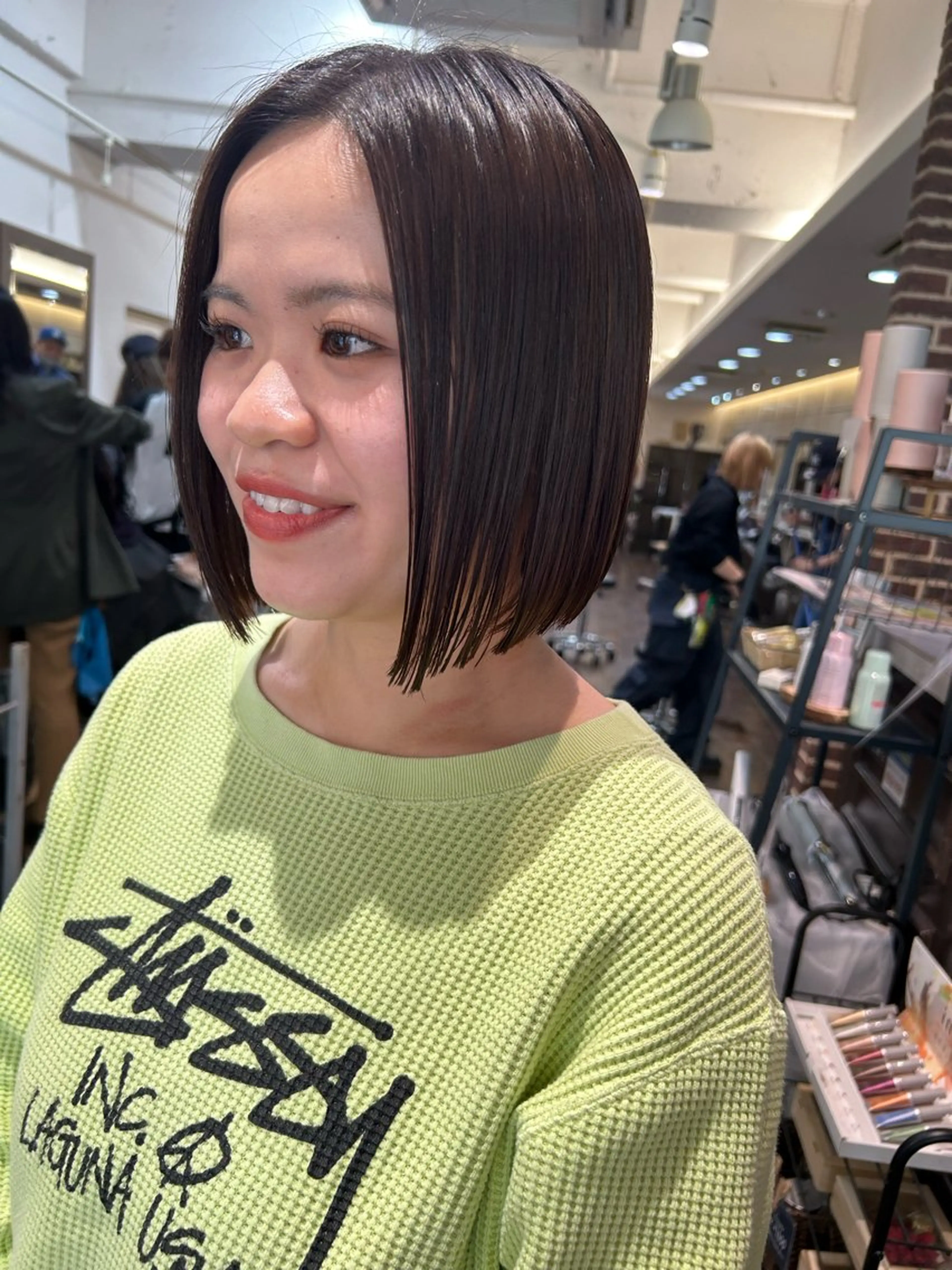 ミディアム ボブ カット メンズ/艶髪/カラー サクラ🌸のヘアスタイル