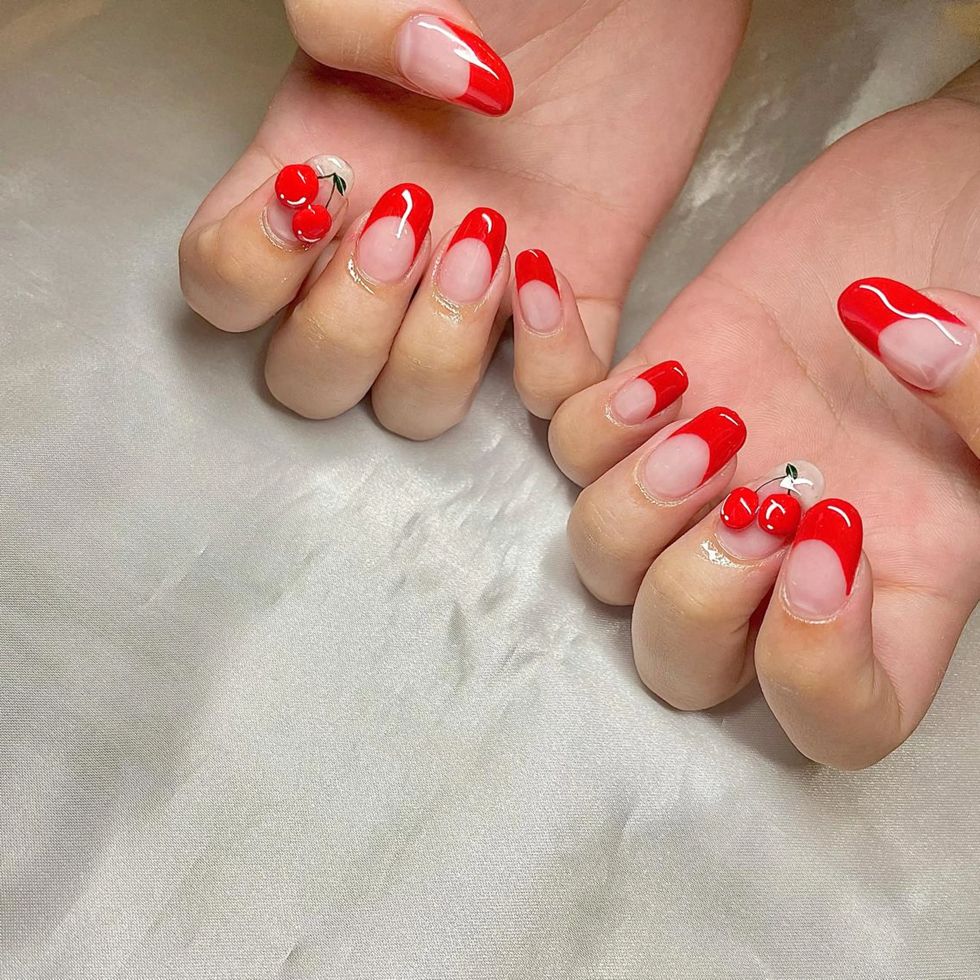 ミディアム カラー パーマ ヘアアレンジ メンズ キッズ ネイル マツエク・マツパ フレンチネイル ハンドネイル ハンドケア nail&eye Aoのマツエク・マツパデザイン