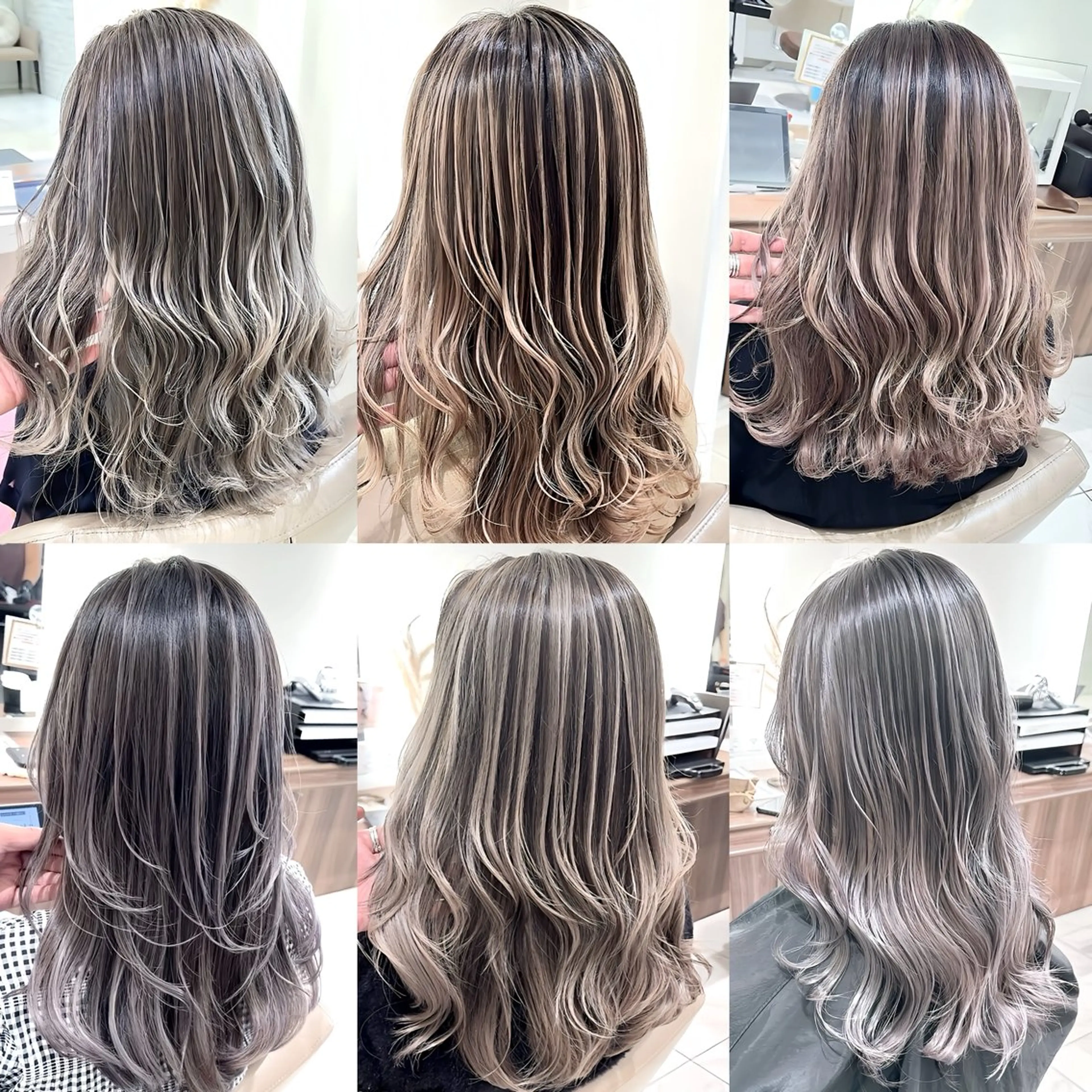 セミロング カラー バレイヤージュ 髪質改善 レイヤーカット カット ヘアカラー トリートメント 山崎俊輔/髪質改善 /バレイヤージュのヘアスタイル