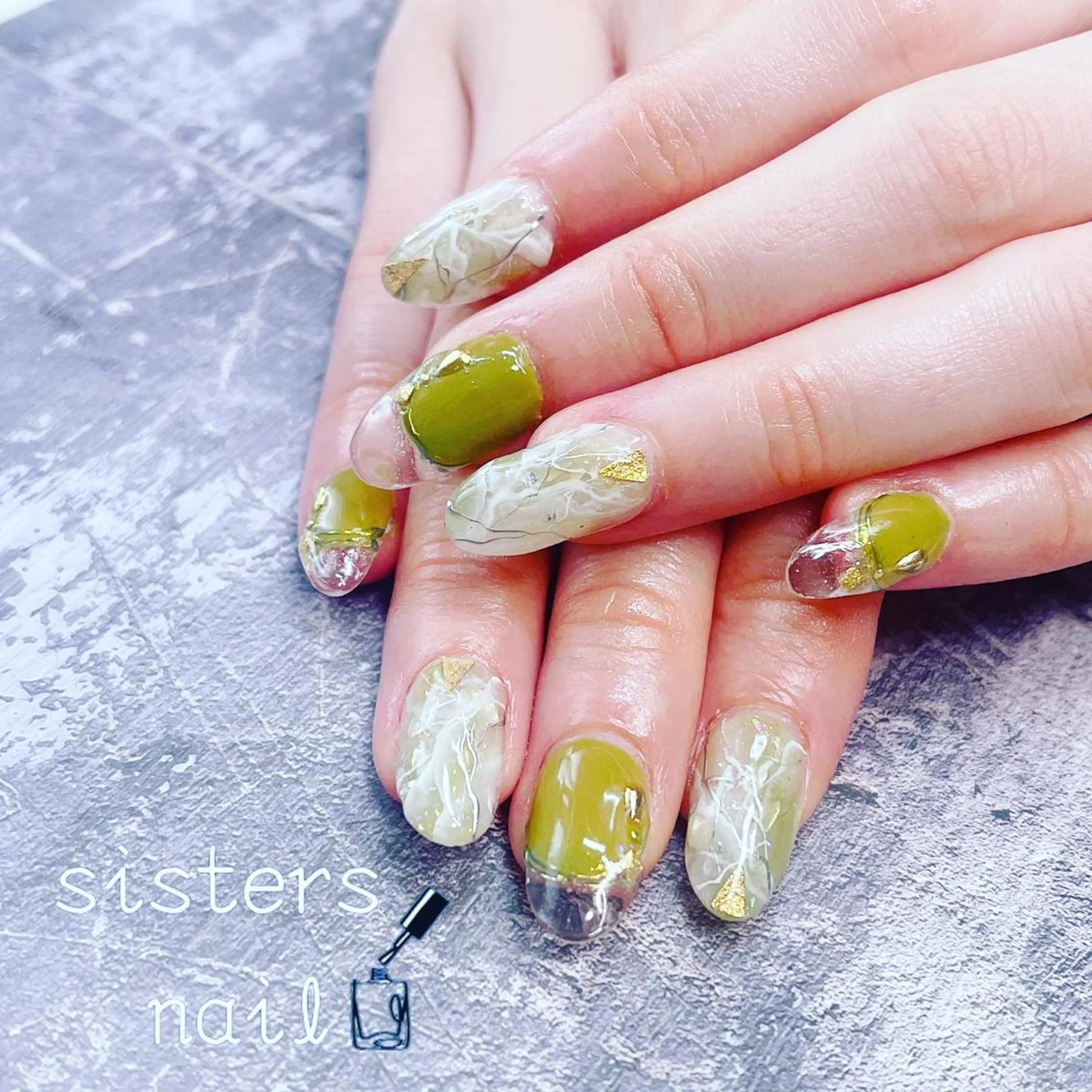 ネイル アートネイル クリアネイル 長さ出し フレンチネイル ニュアンスネイル sisters nail.fのネイルデザイン