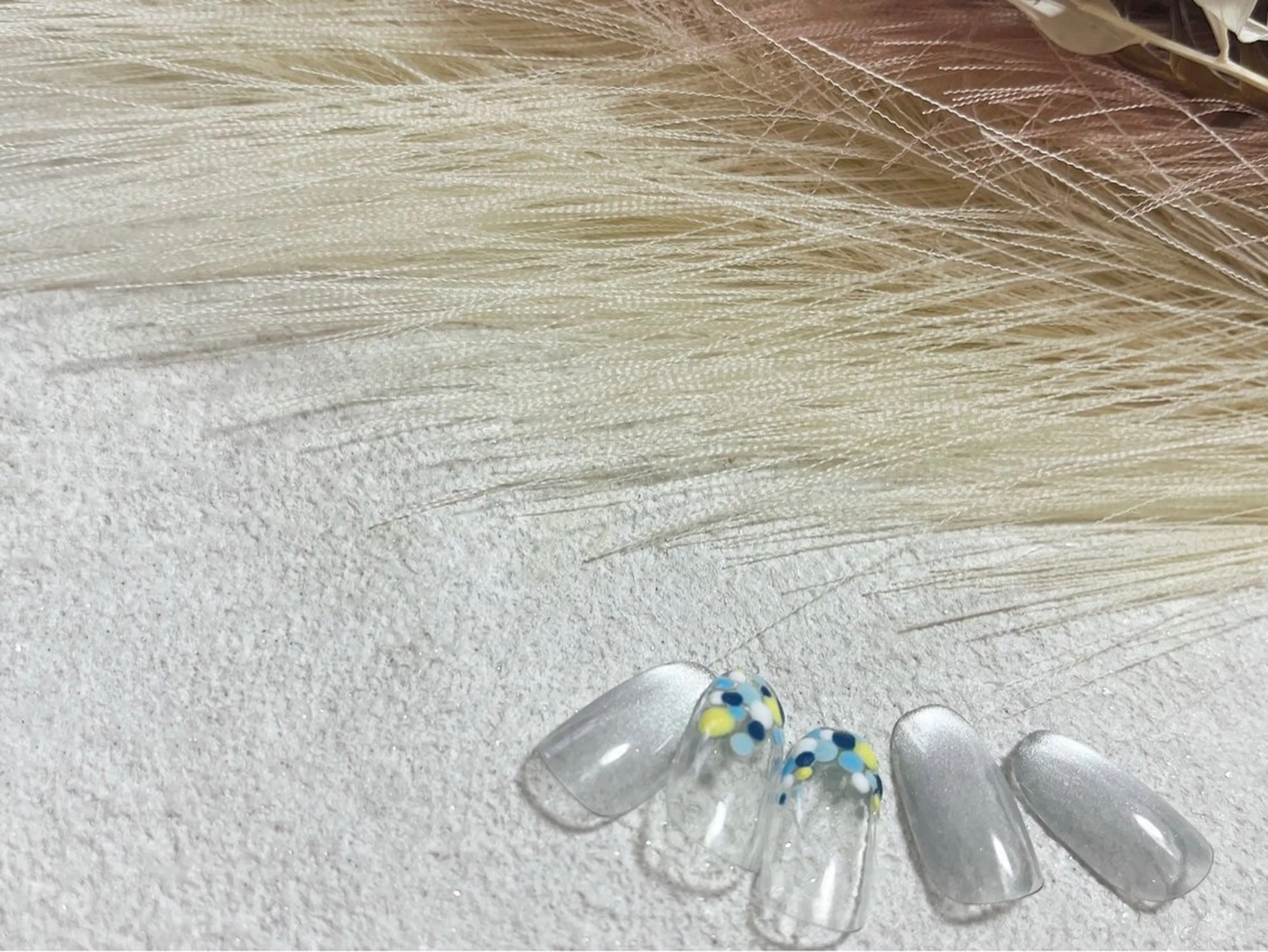 ネイル オーロラネイル フットネイル フレンチネイル ジェルネイル 韓国ネイル ハンドネイル Mogu nail 二子玉川のネイルデザイン