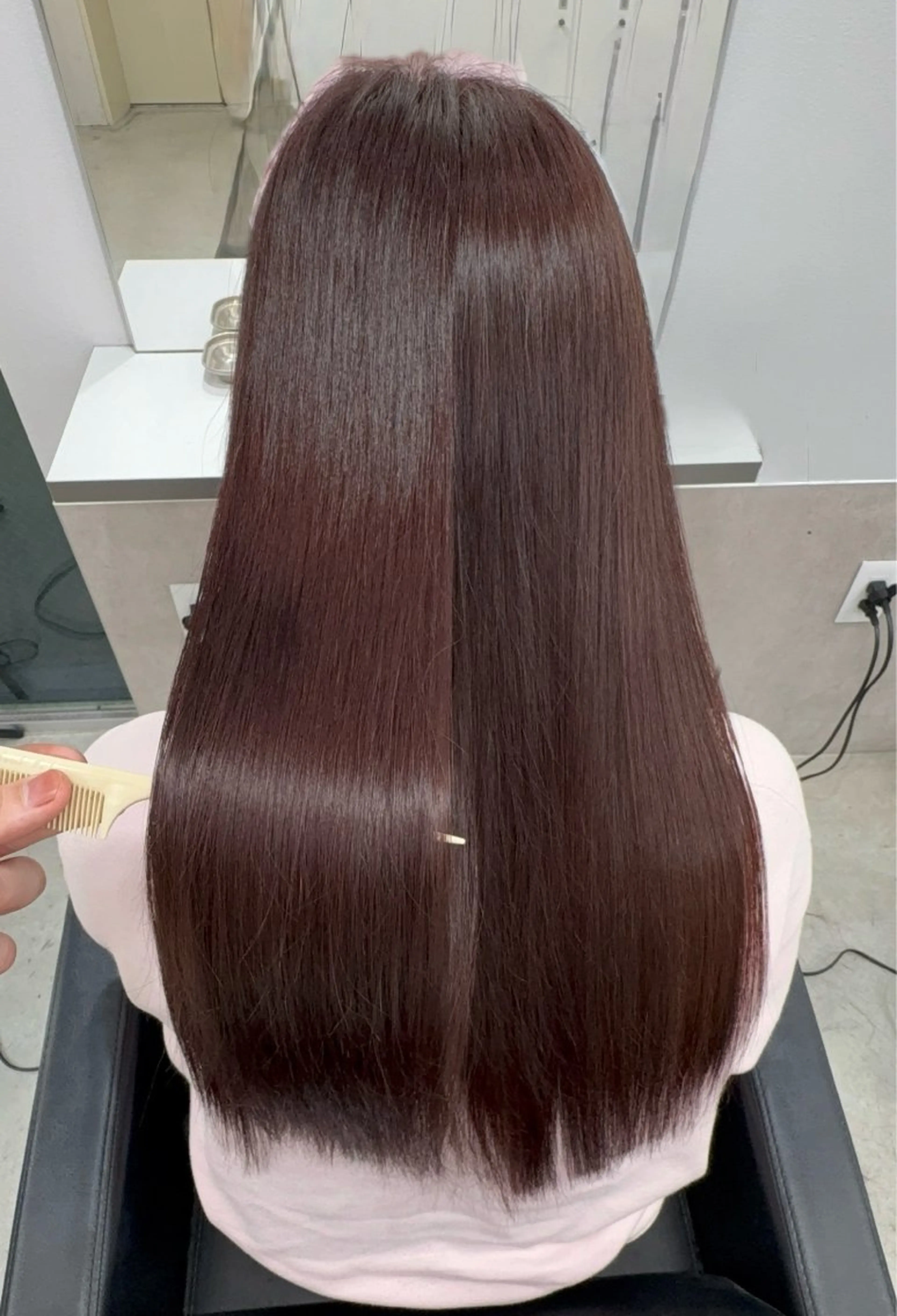 ロング カラー くせ毛 髪質改善 縮毛矯正 韓国レイヤー🇰🇷 福澤　和嗣のヘアスタイル