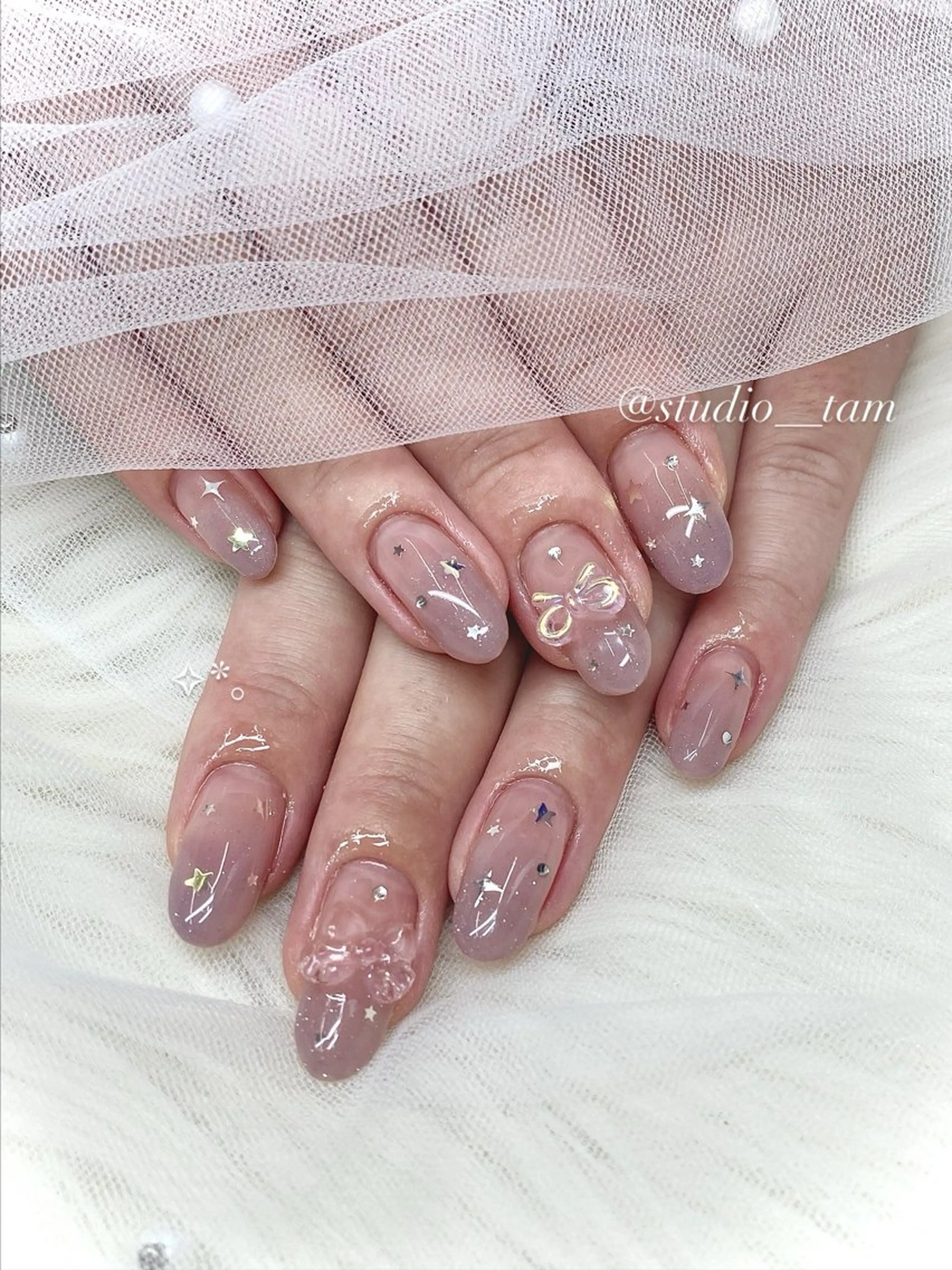 ネイル アートネイル チークネイル フレンチネイル 韓国ネイル マグネットネイル studio tam 髙橋彩夏のネイルデザイン