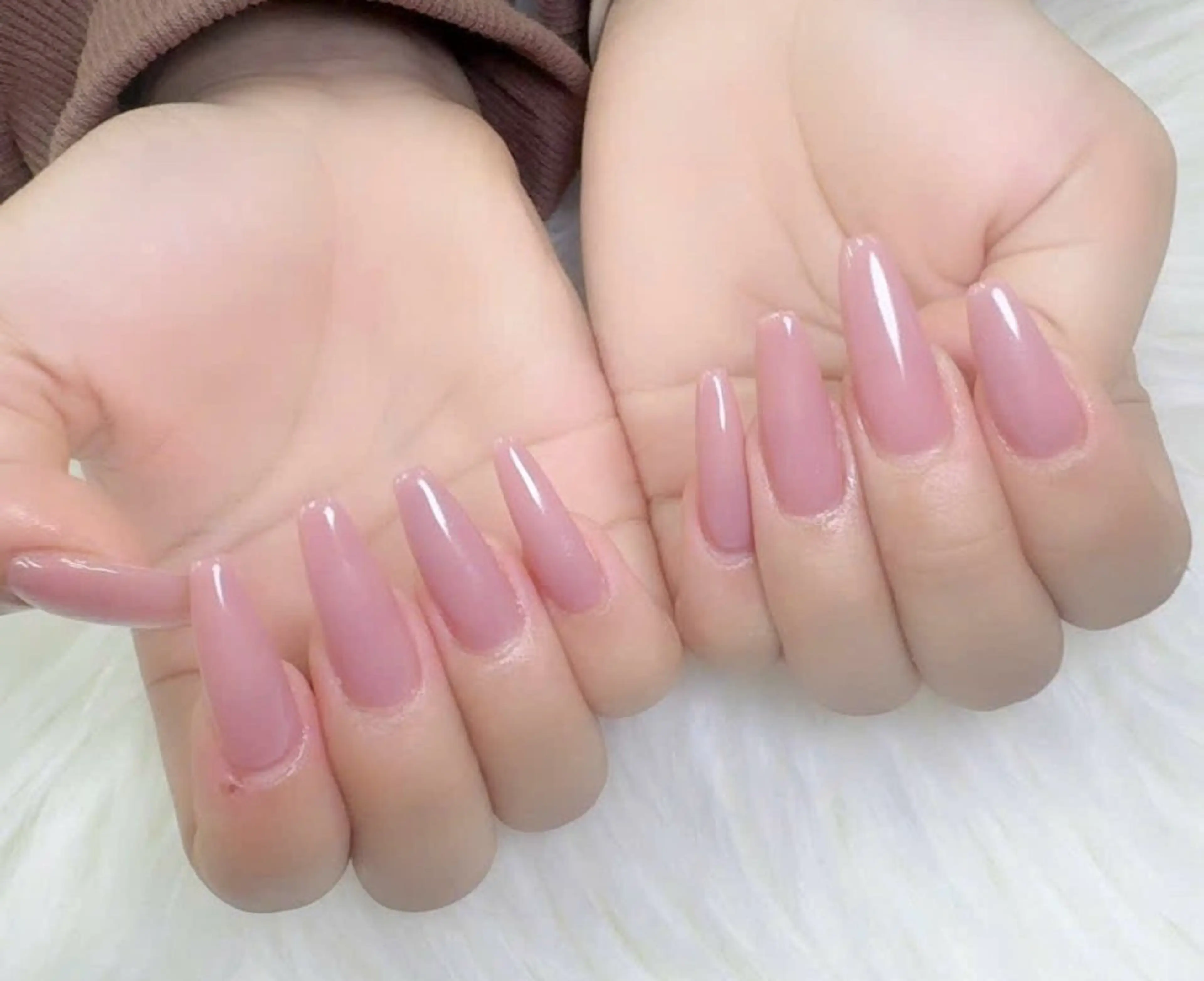 【ジェルオフ無料】長さだし10本+ワンカラーの写真