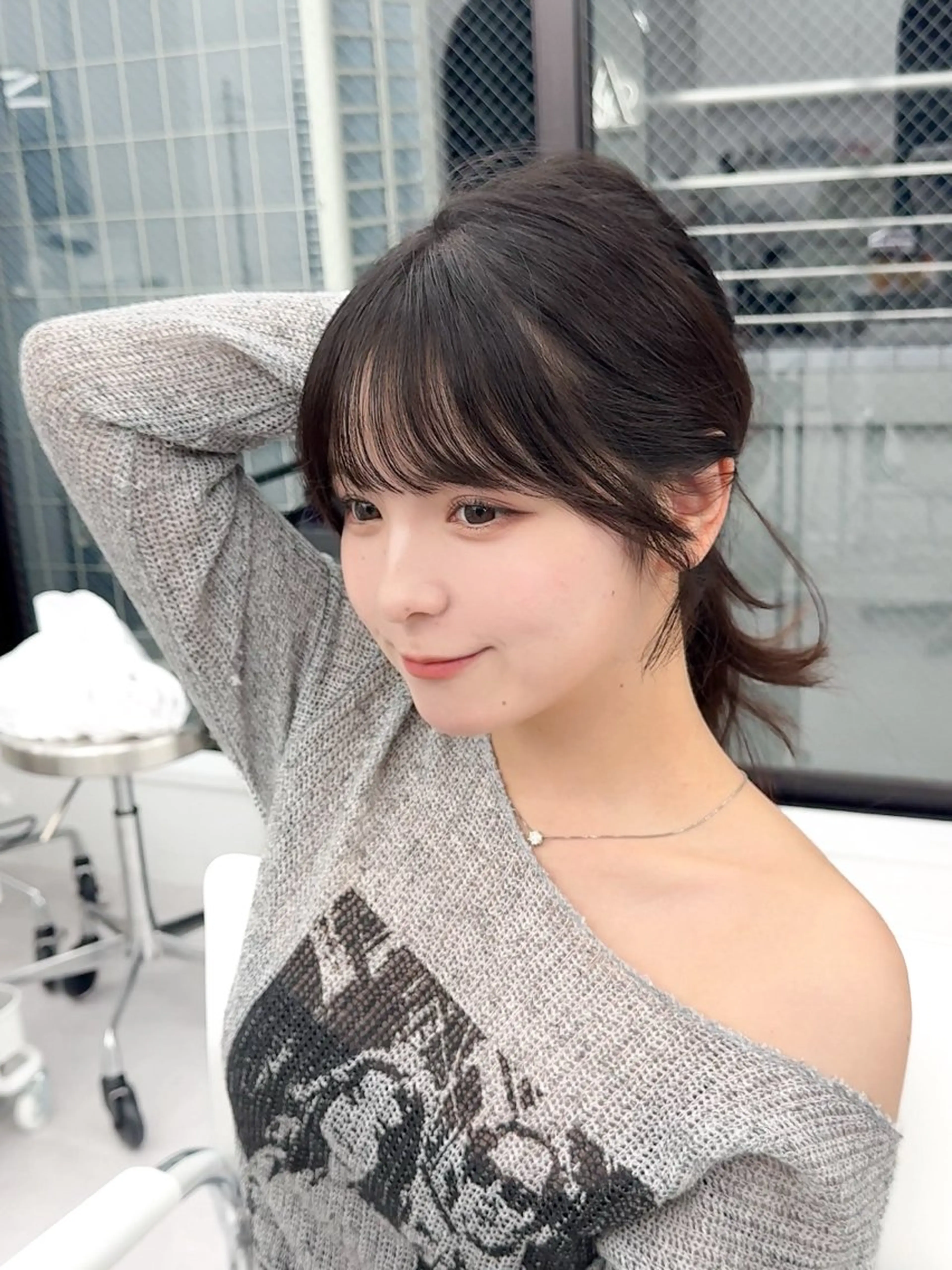 ミディアム カラー ヘアアレンジ 最小顔周り&レイヤー 特化/池袋/kokiのヘアスタイル