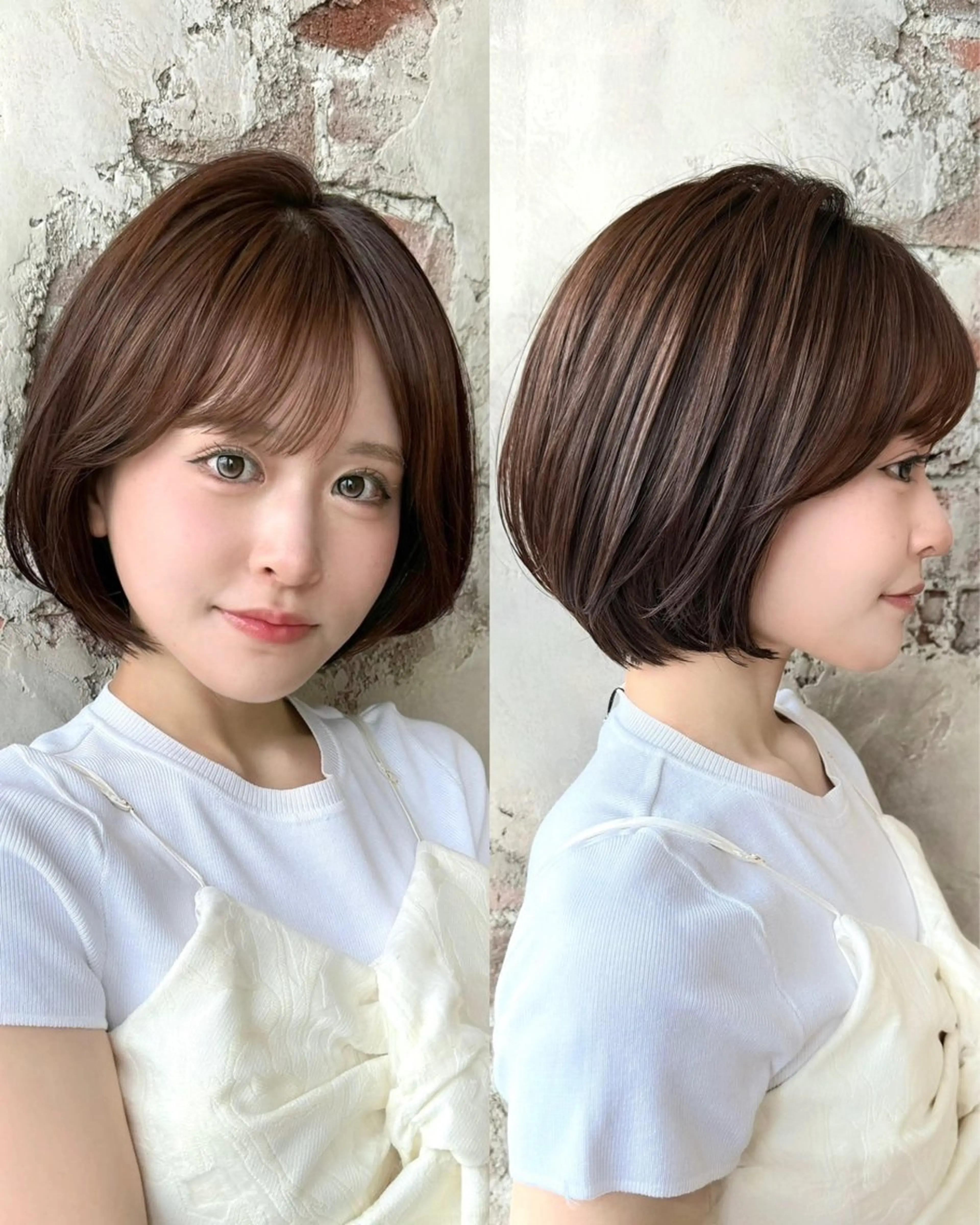 ショート カラー カット ヘアカラー トリートメント 💍新宿ショート 💍岩田莉奈のヘアスタイル