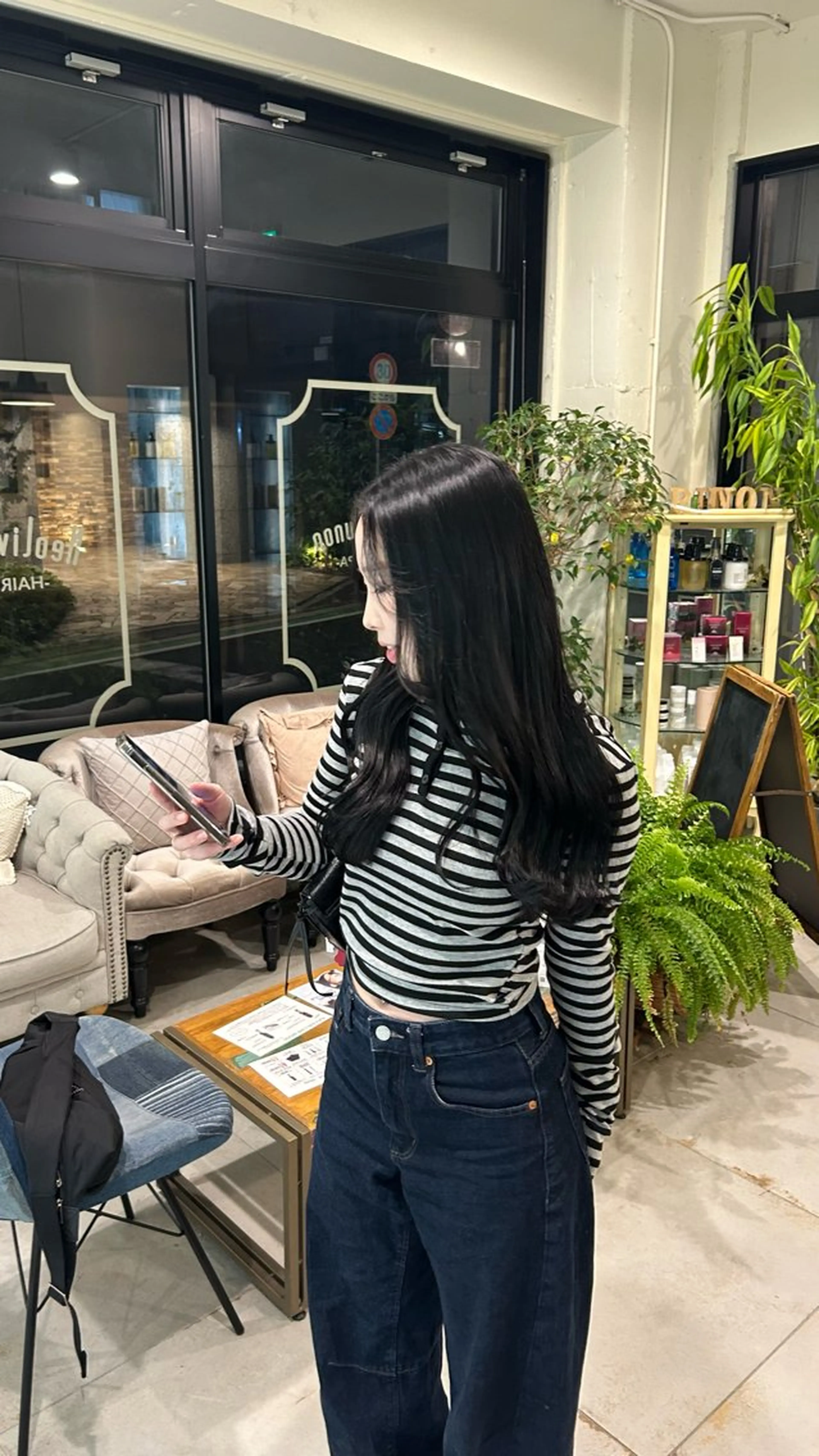 ロング カラー ヘアカラー トリートメント 🫐 キナリ🫐のヘアスタイル