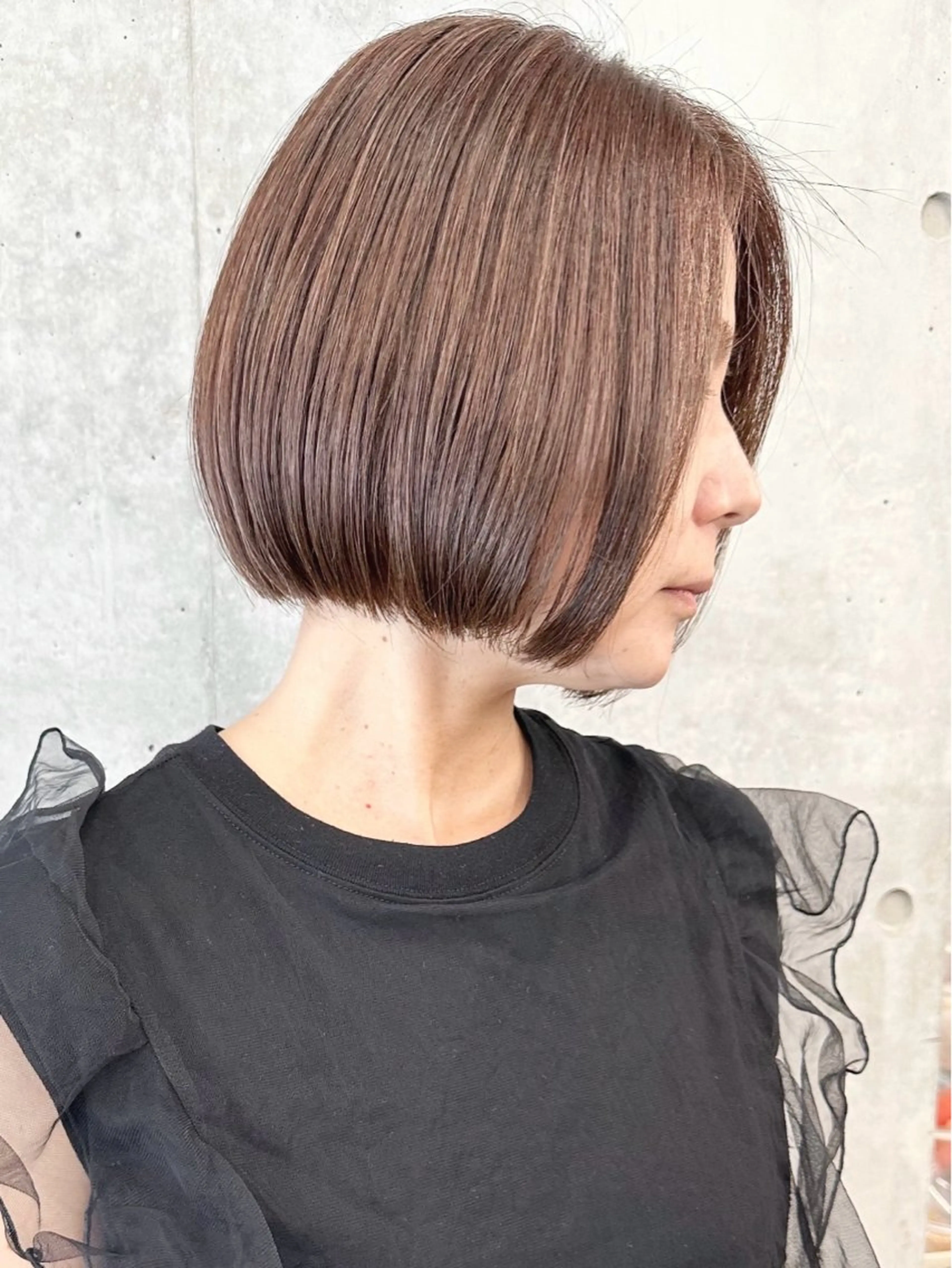 ミディアム 小顔ボブ/お悩み解決 /ボブパーマ/とういのヘアスタイル