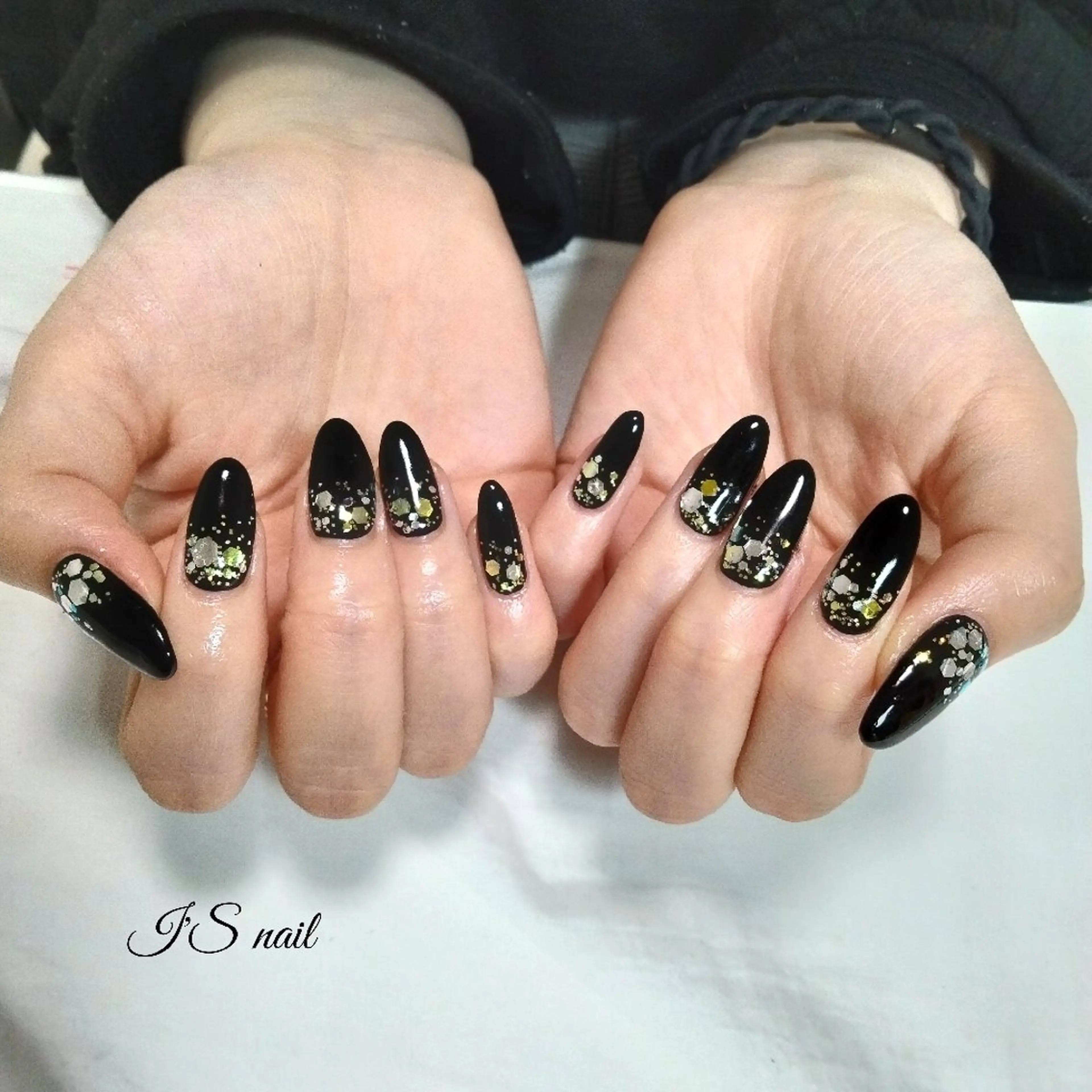 ネイル ラメ(グリッター) ワンカラーネイル ハンドネイル I'S nail 佐野のネイルデザイン