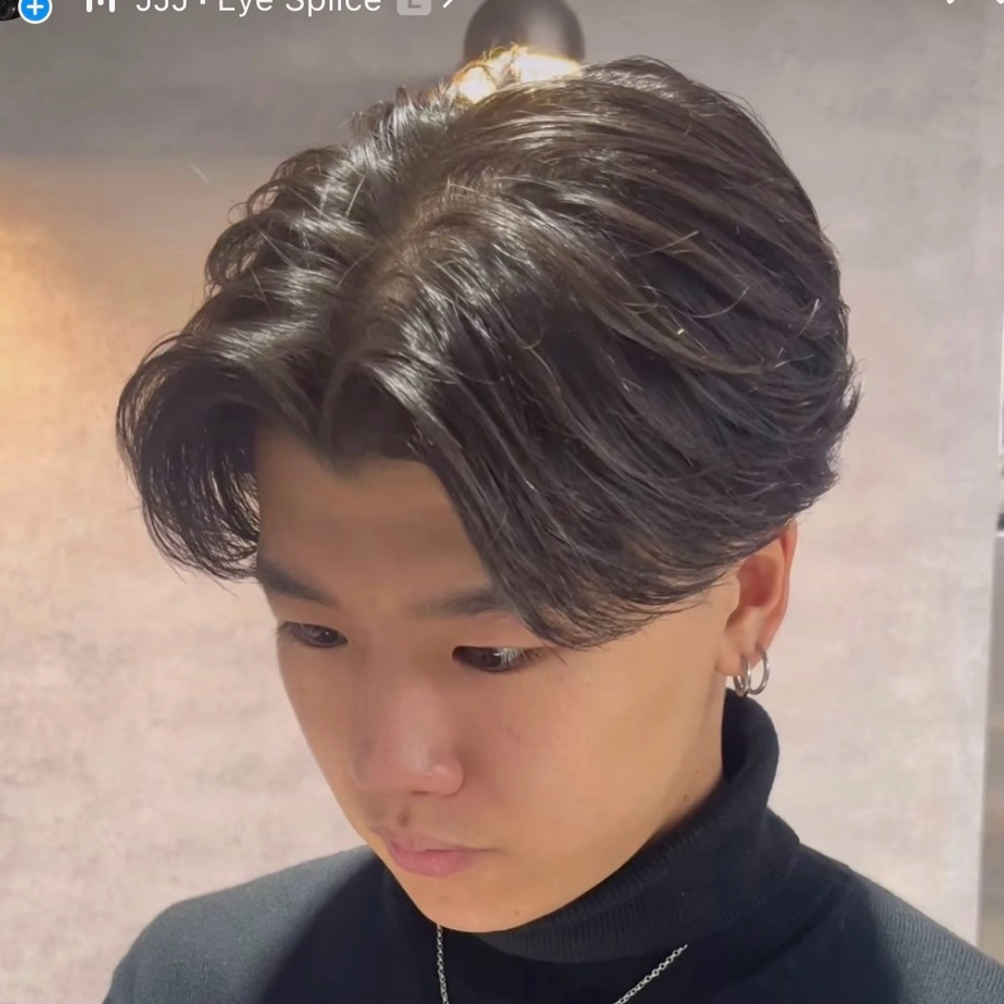 ショート カラー パーマ ヘアアレンジ メンズ メンズパーマ ニュアンスパーマ カット パーマ センターパート マスターかずまのヘアスタイル