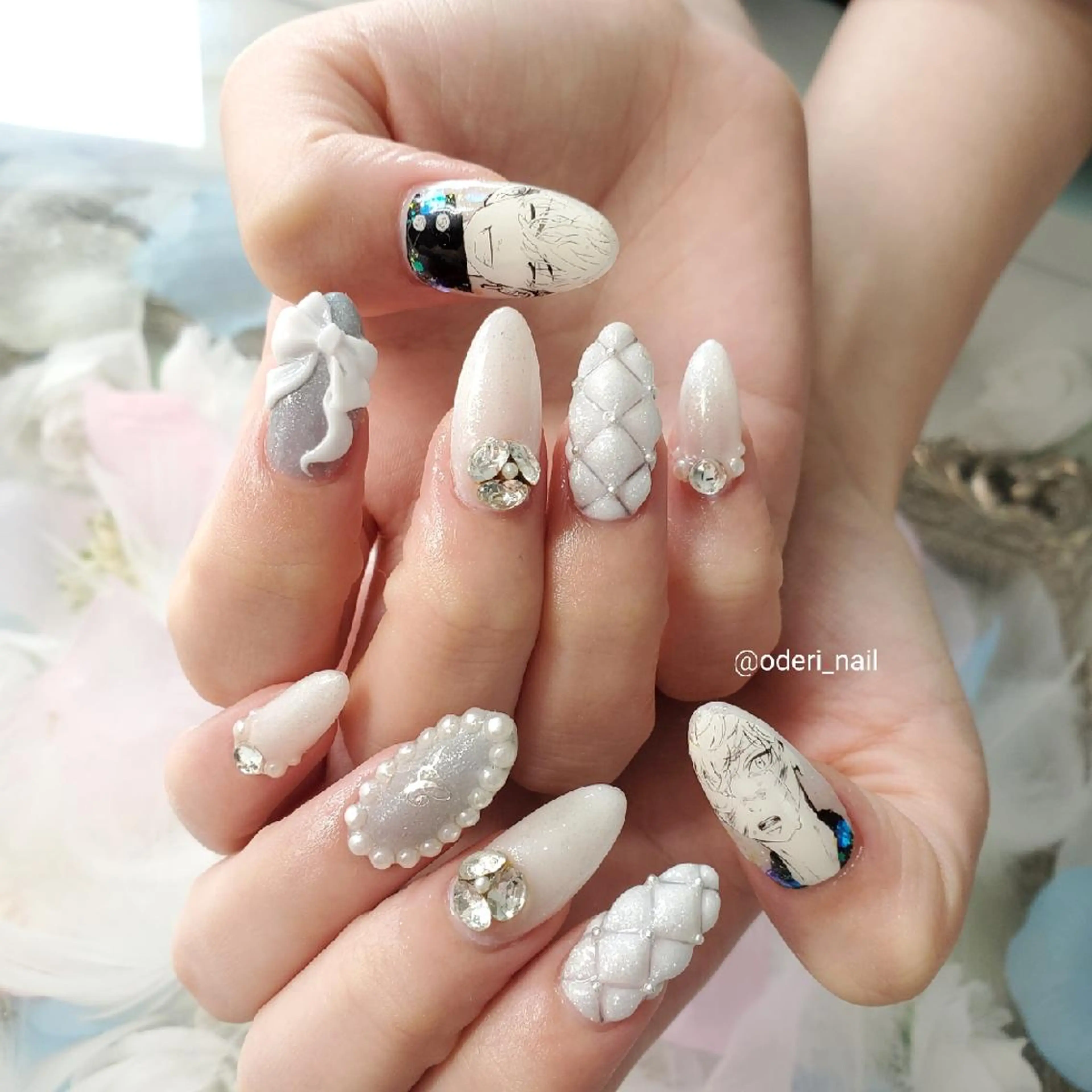 ネイル アートネイル ジェルネイル 冬ネイル おで@ oderi_nailのネイルデザイン