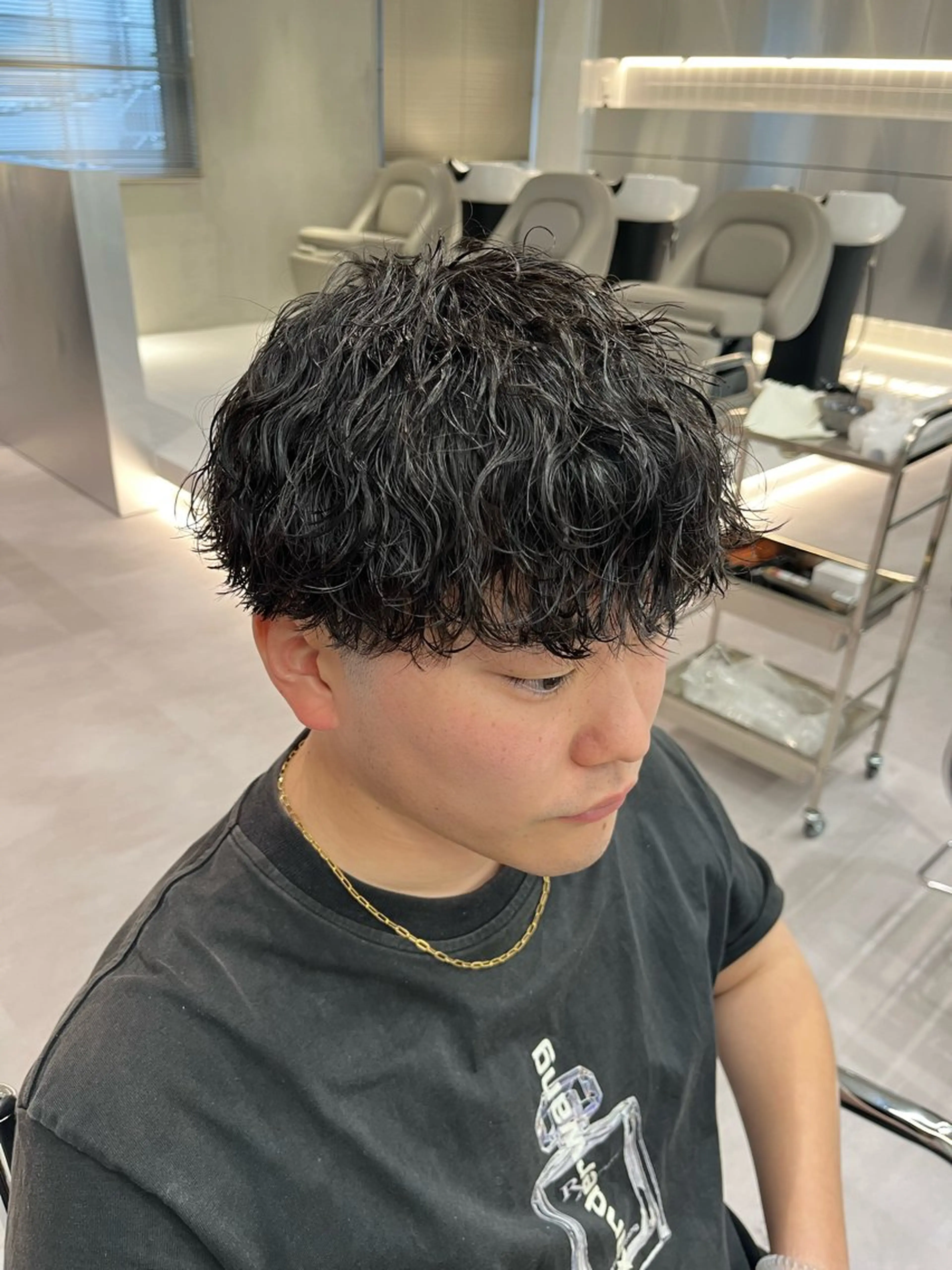 ショート パーマ メンズ soen所属・⚡メンズパーマフ ェードカットTomyのヘアスタイル