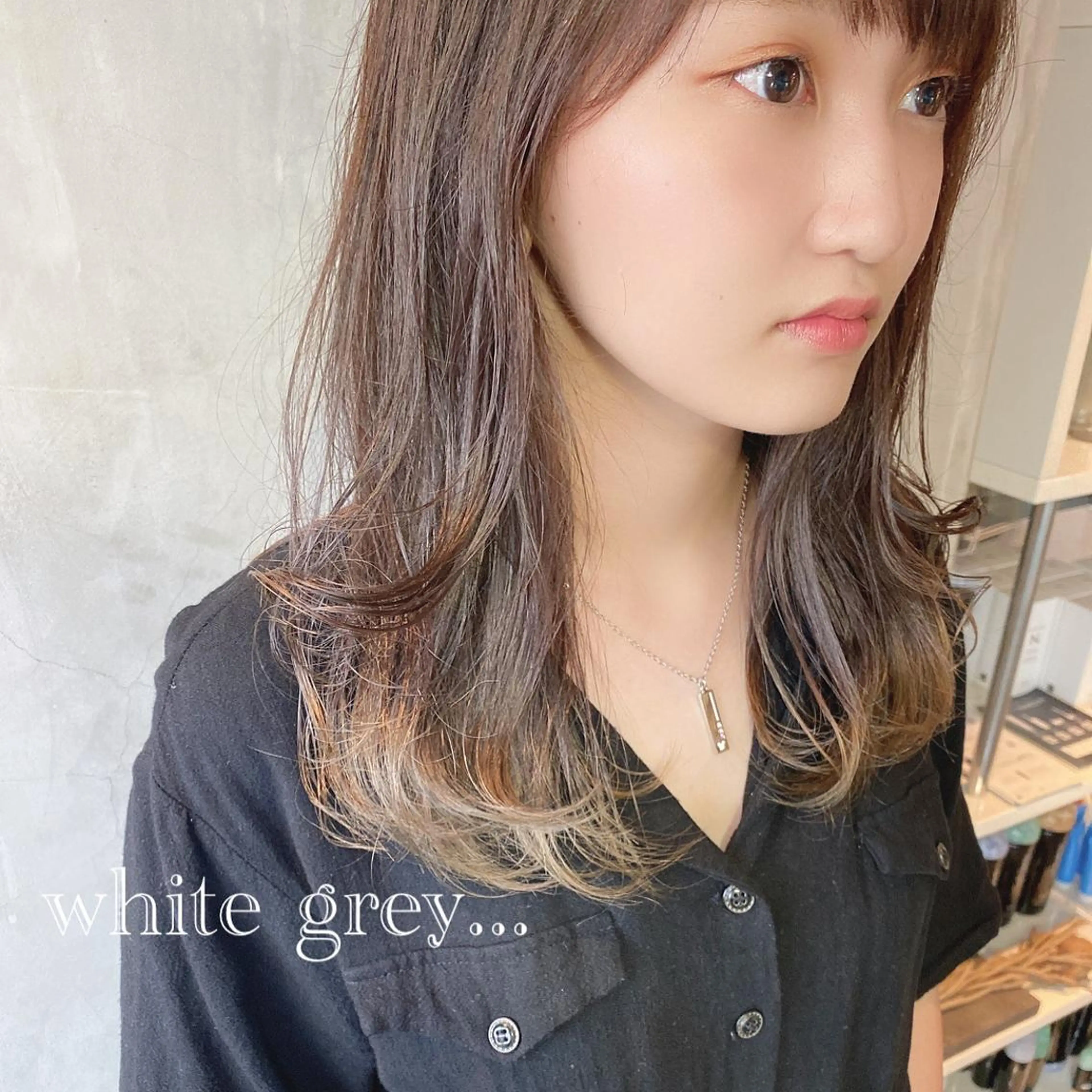 セミロング カラー ヘアアレンジ stylist/蛯谷 珠里のヘアスタイル